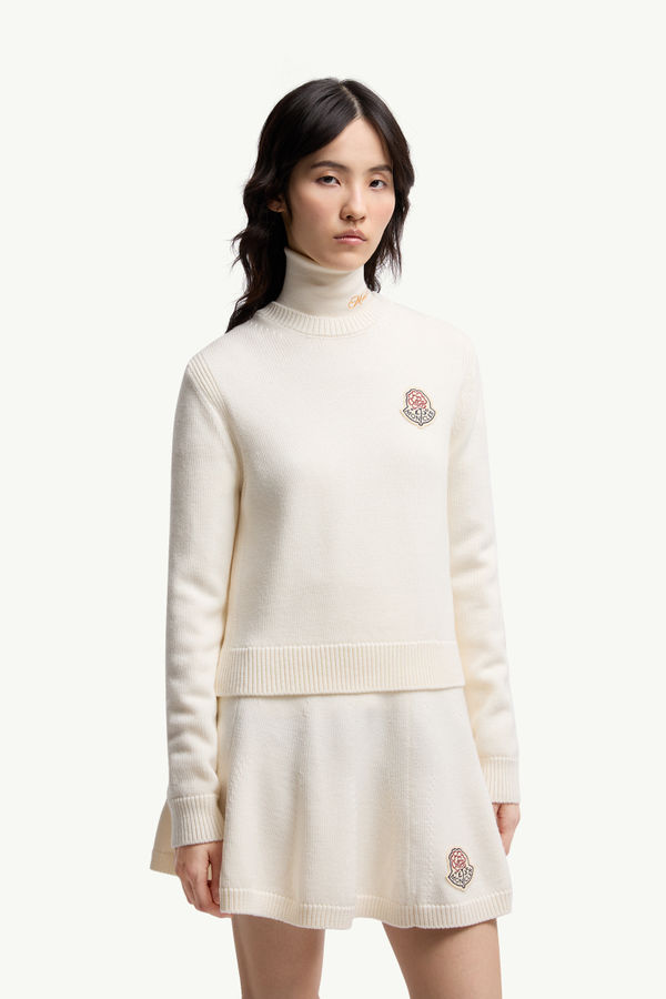 Crew Neck Tricot Women White Ivory Moncler 3