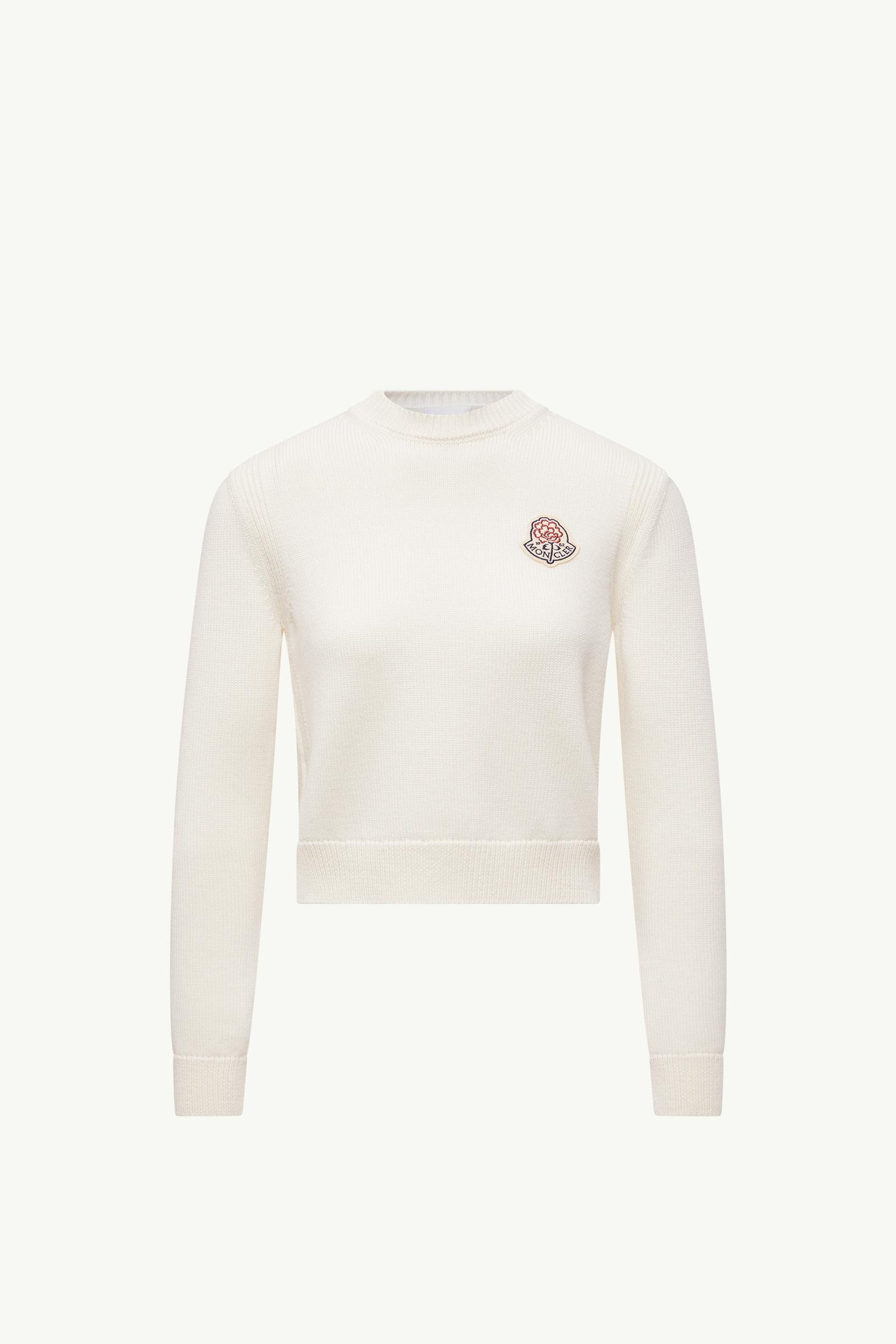 White Ivory Crew Neck Tricot - Sweaters & Cardigans for Women
