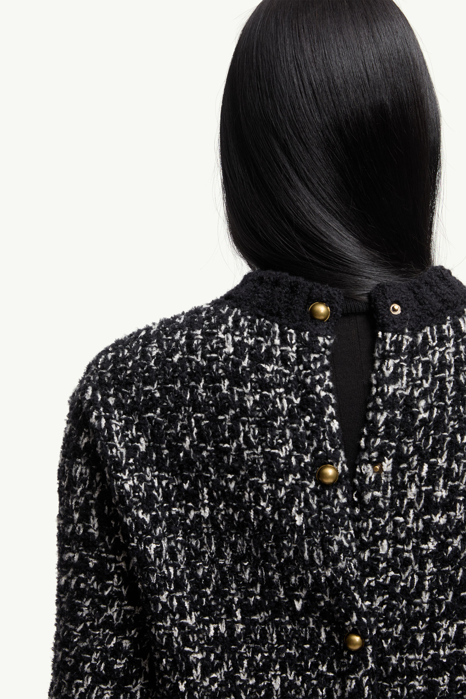 Fringe-Trim Wool Blend Jumper Women Black Moncler 6