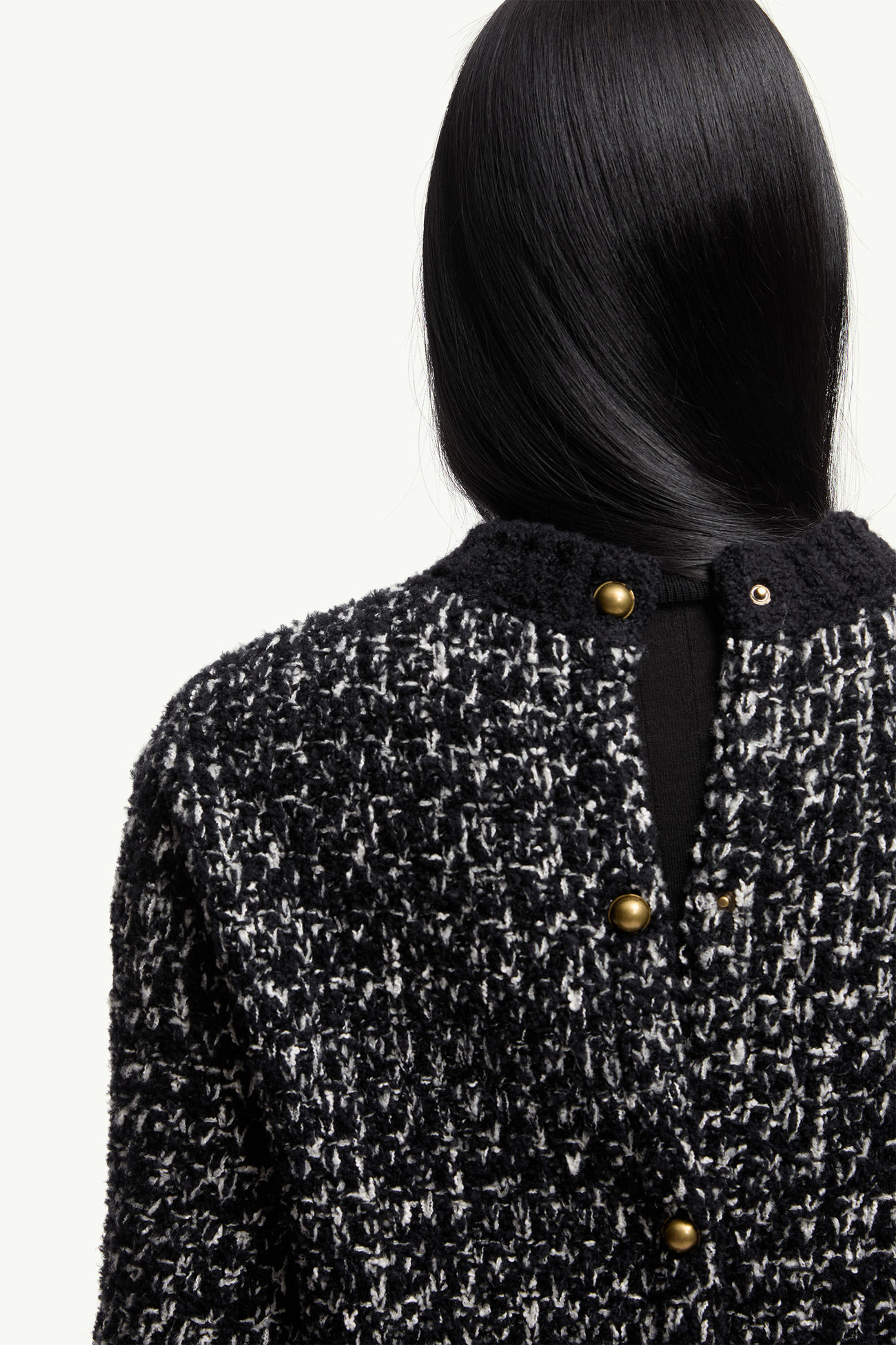 Pullover aus Wollmischung mit Fransenbesatz Damen Schwarz Moncler 6