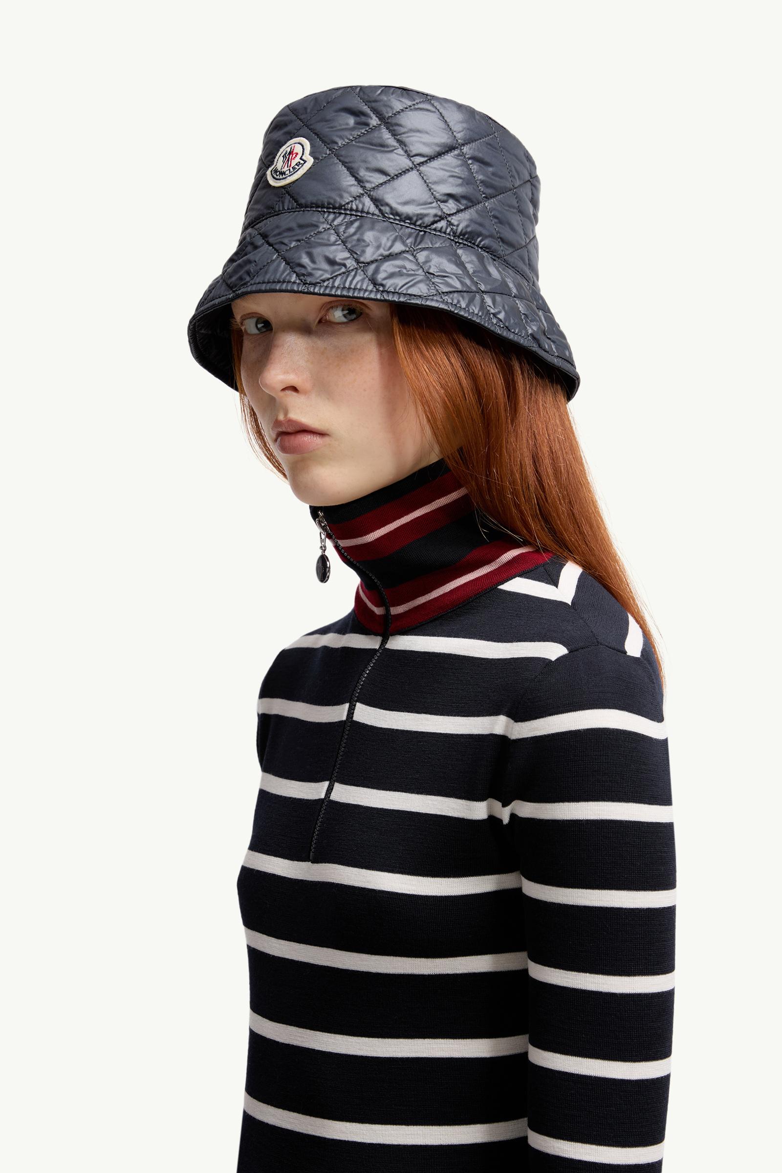Striped Wool Polo Neck Jumper Women Blue & White Moncler 1