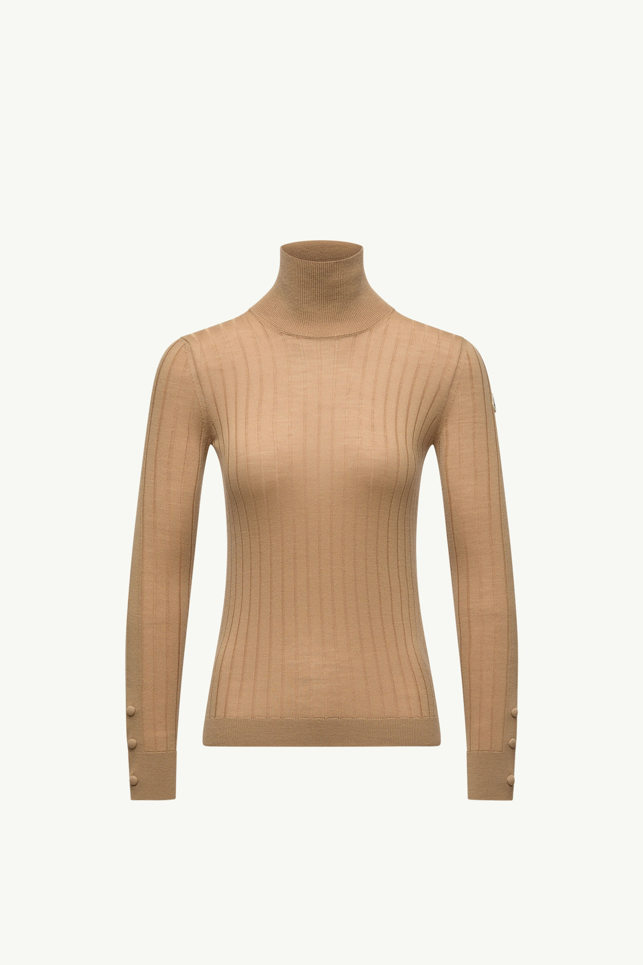 Rollkragenpullover aus Wolle und Kaschmir Damen Beige Moncler 2