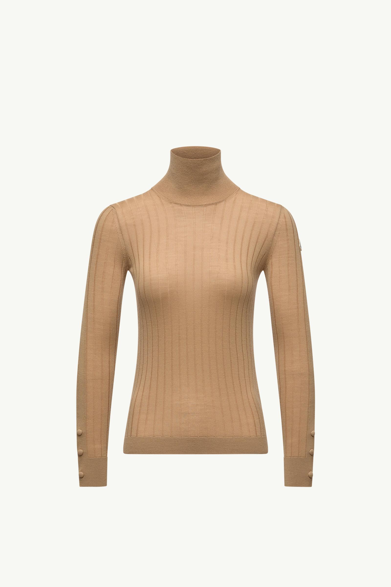 MONCLER ベージュ ニットセーター S Moncler Grenoble Wool & Mohair Blend Turtleneck Sweater | Neiman