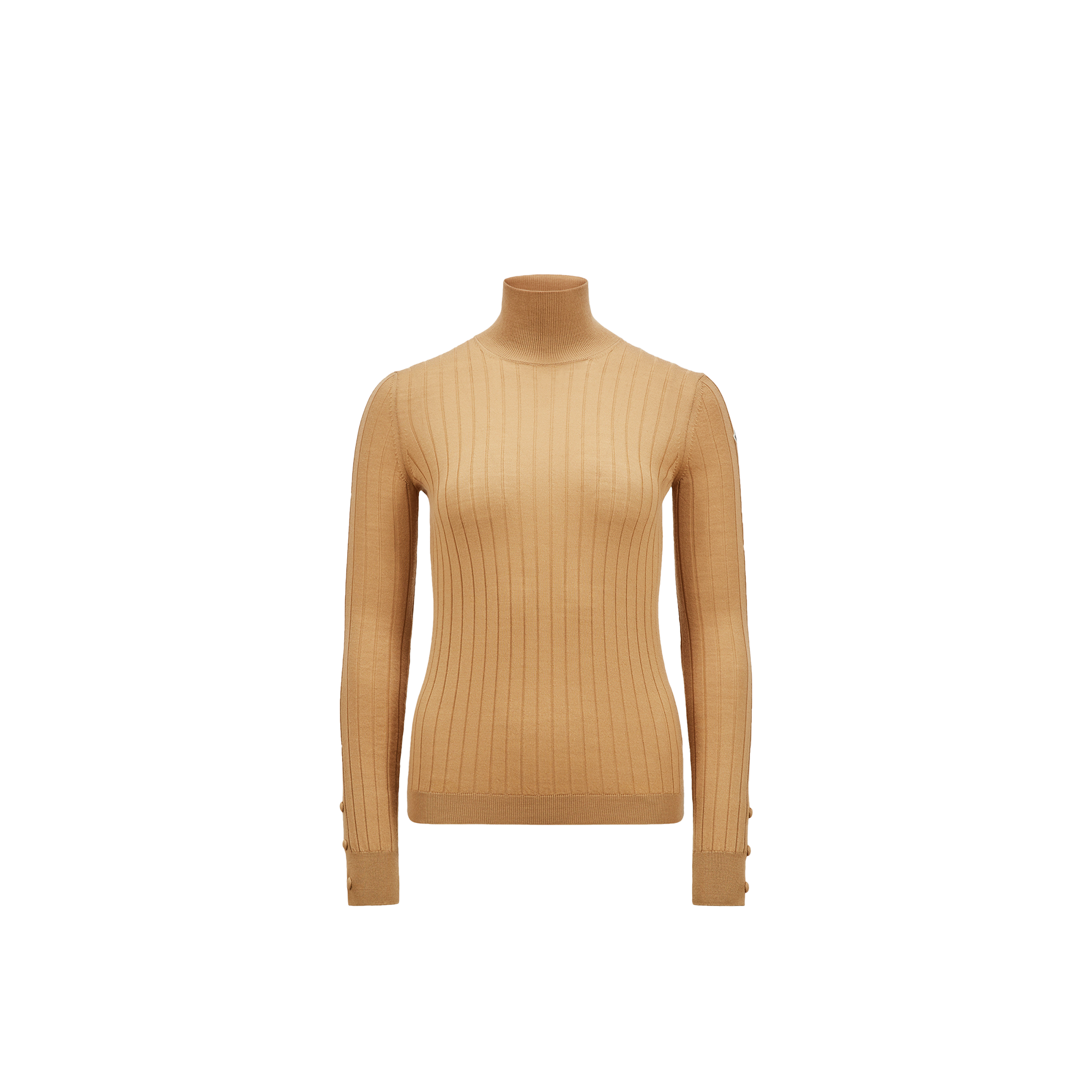 Moncler   Wool & Cashmere Polo Neck Jumper for Women in Beige, Size: M