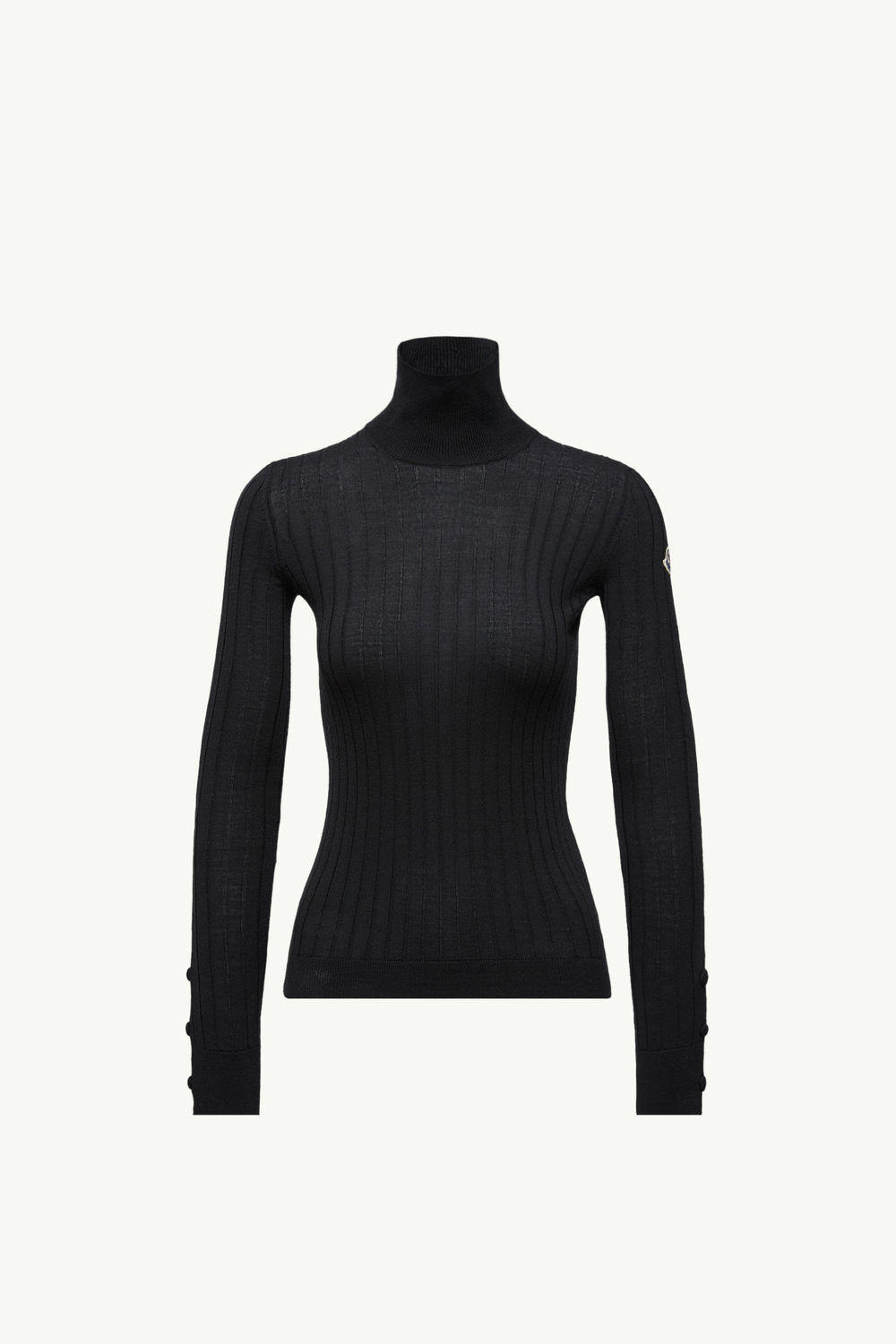 Wool & Cashmere Polo Neck Jumper Women Black Moncler 2