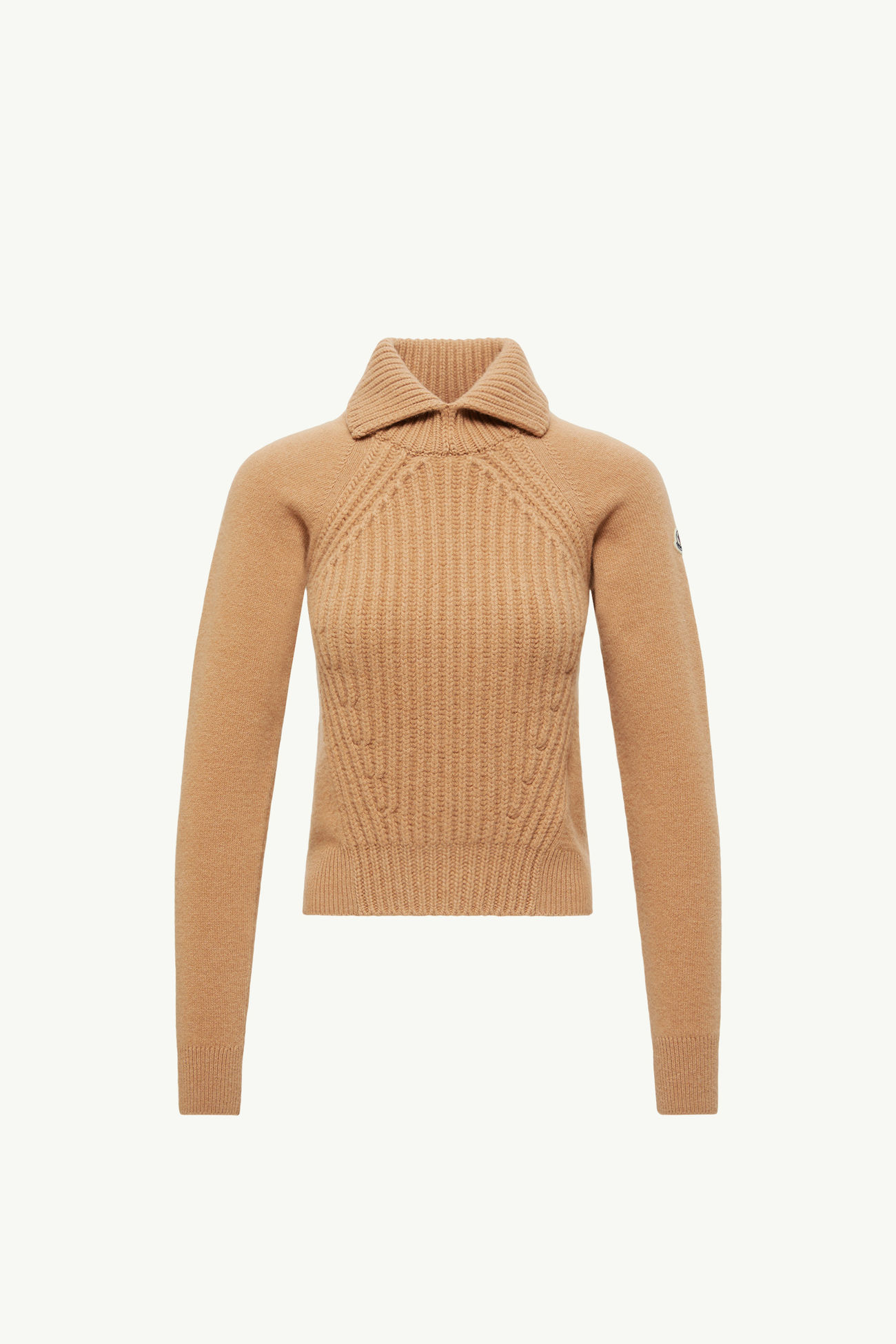 Maglione a collo alto in lana e cashmere Donna Beige Moncler 2