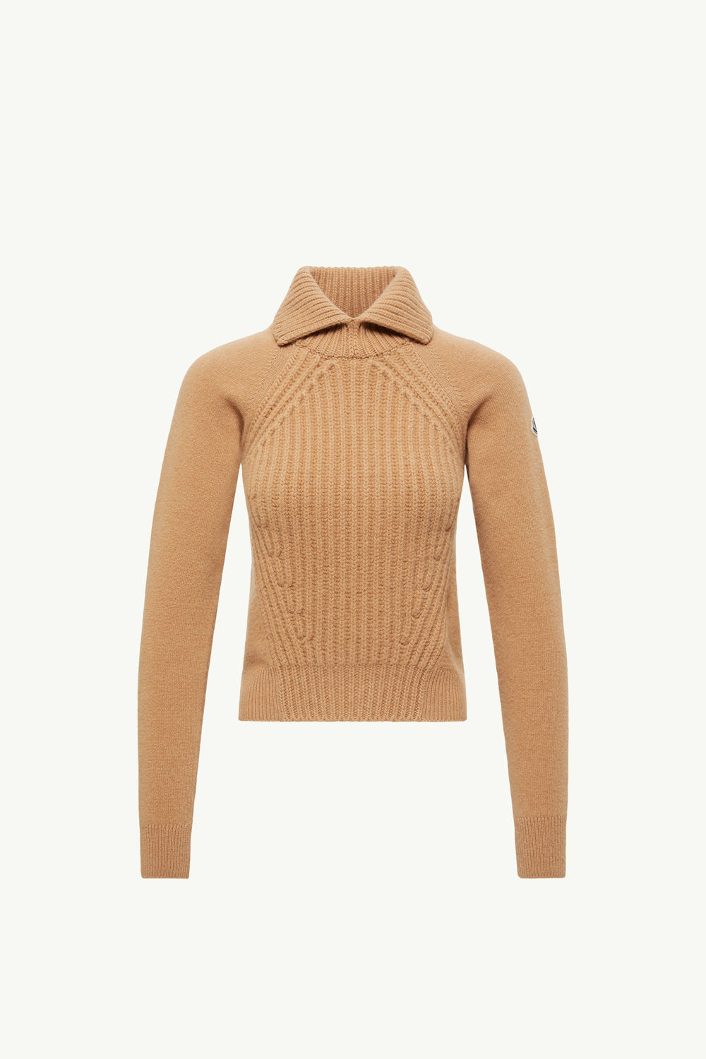Wool & Cashmere High Collar Sweater Women Beige Moncler 2