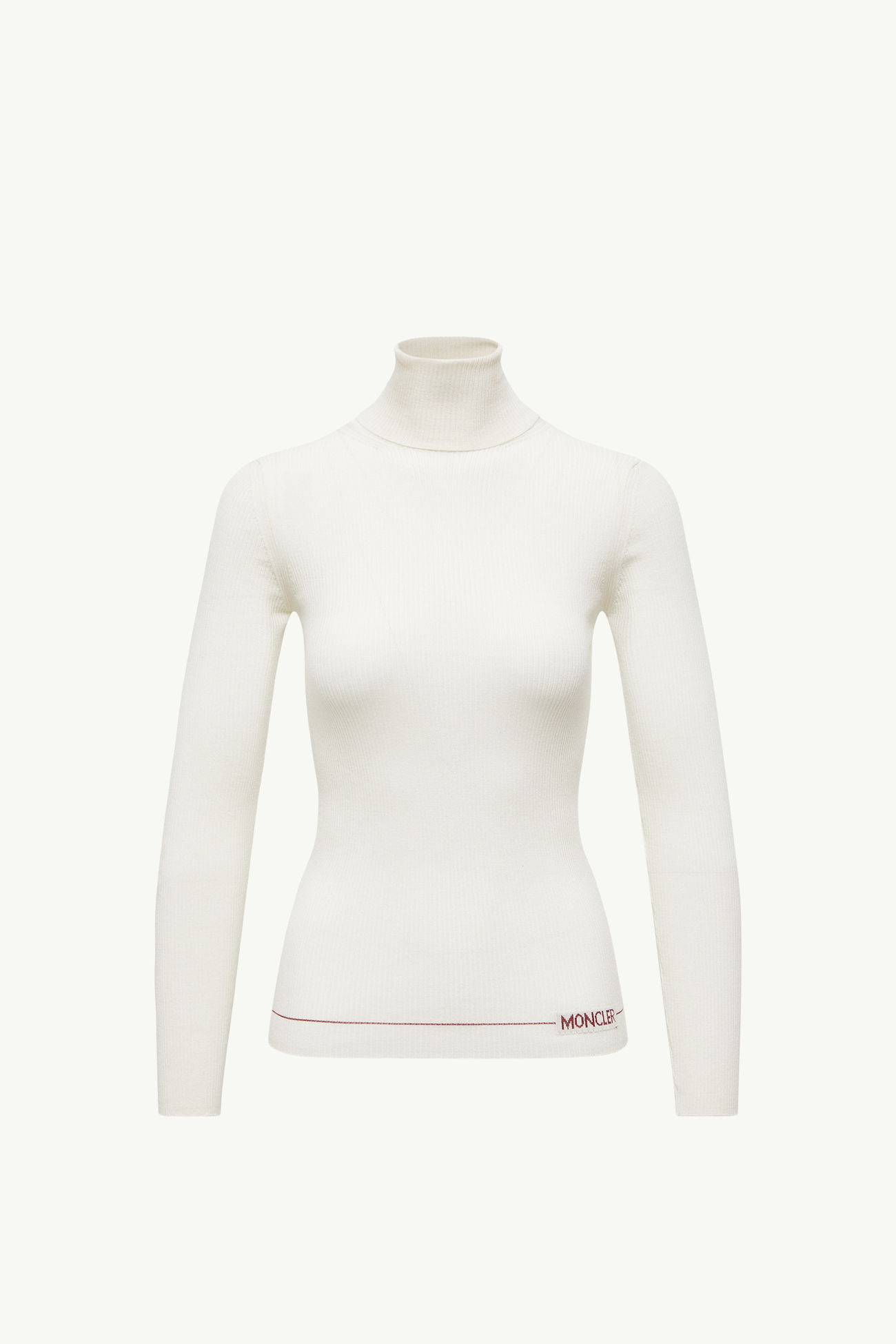 標誌裝飾羊毛樽領毛衣 女士 白色 Moncler 2