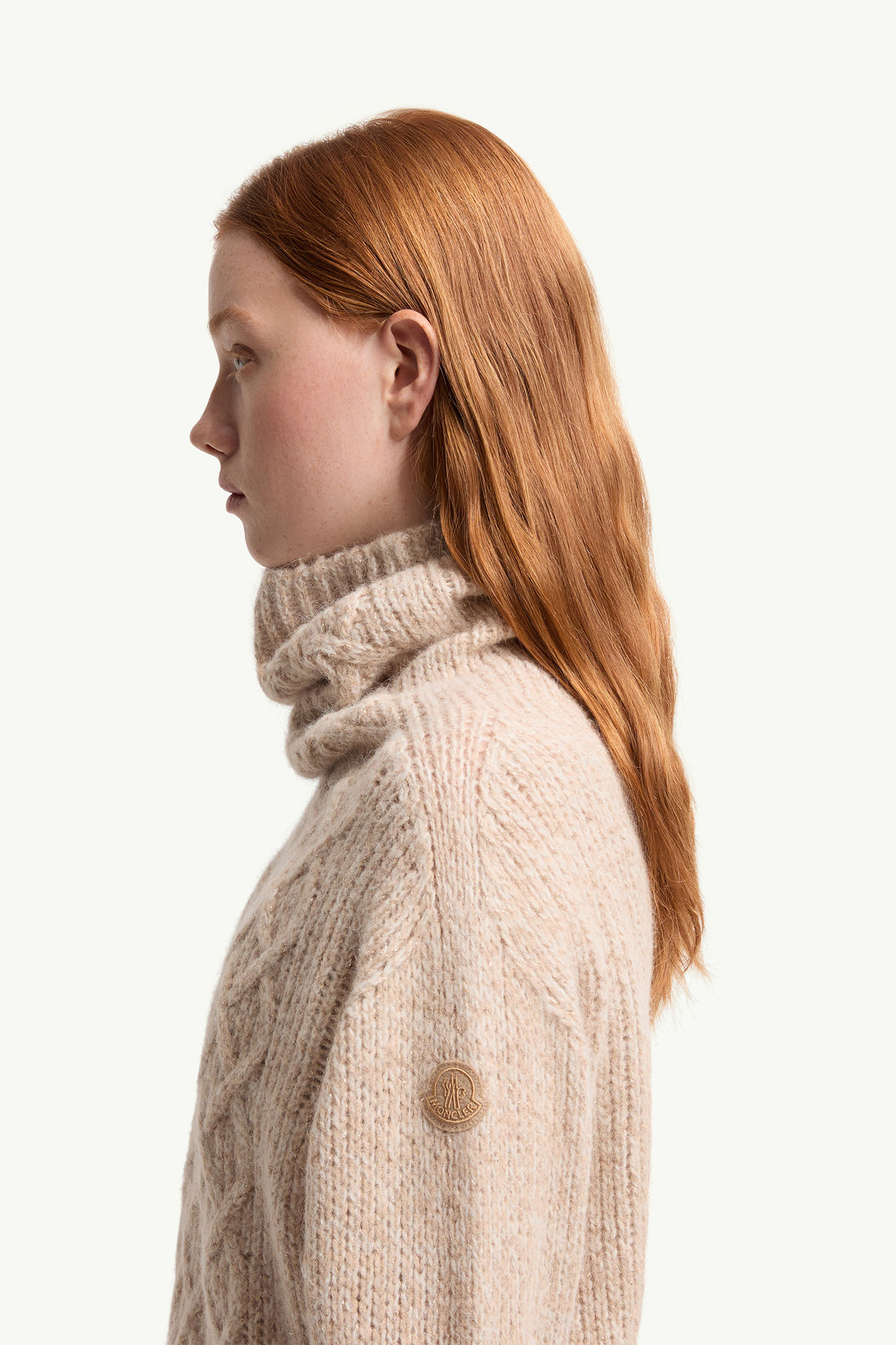 Maglione dolcevita in misto alpaca Donna Beige Moncler 1