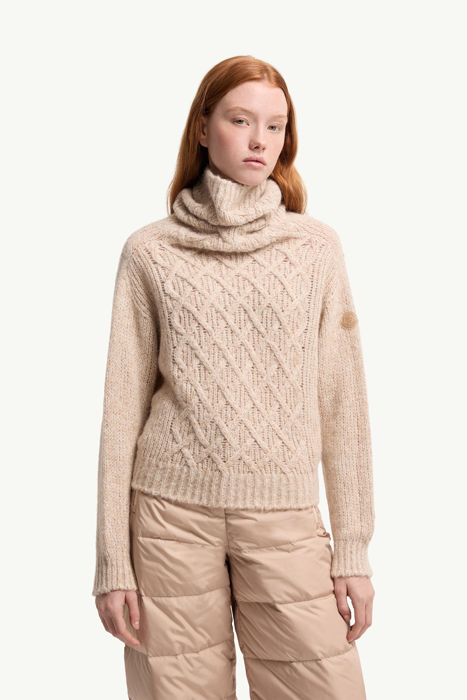 【Moncler】Alpaca-Blend Turtleneck Sweater Beige Alpaca Blend Turtleneck Sweater - Sweaters & Cardigans for