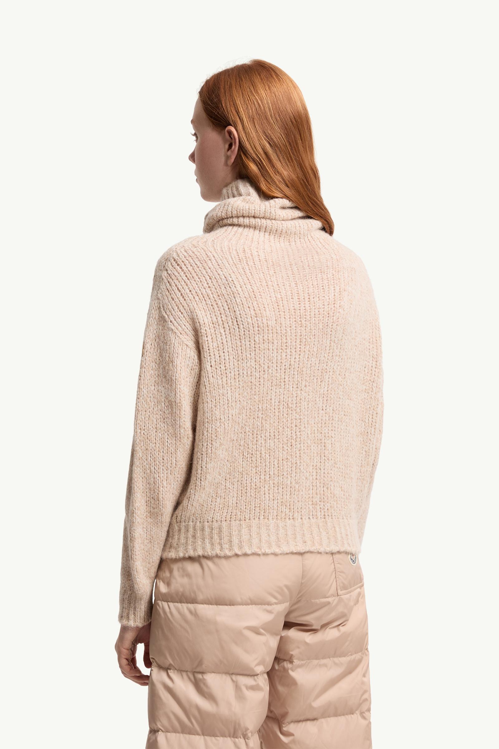 Beige Alpaca Blend Turtleneck Sweater - Sweaters & Cardigans for
