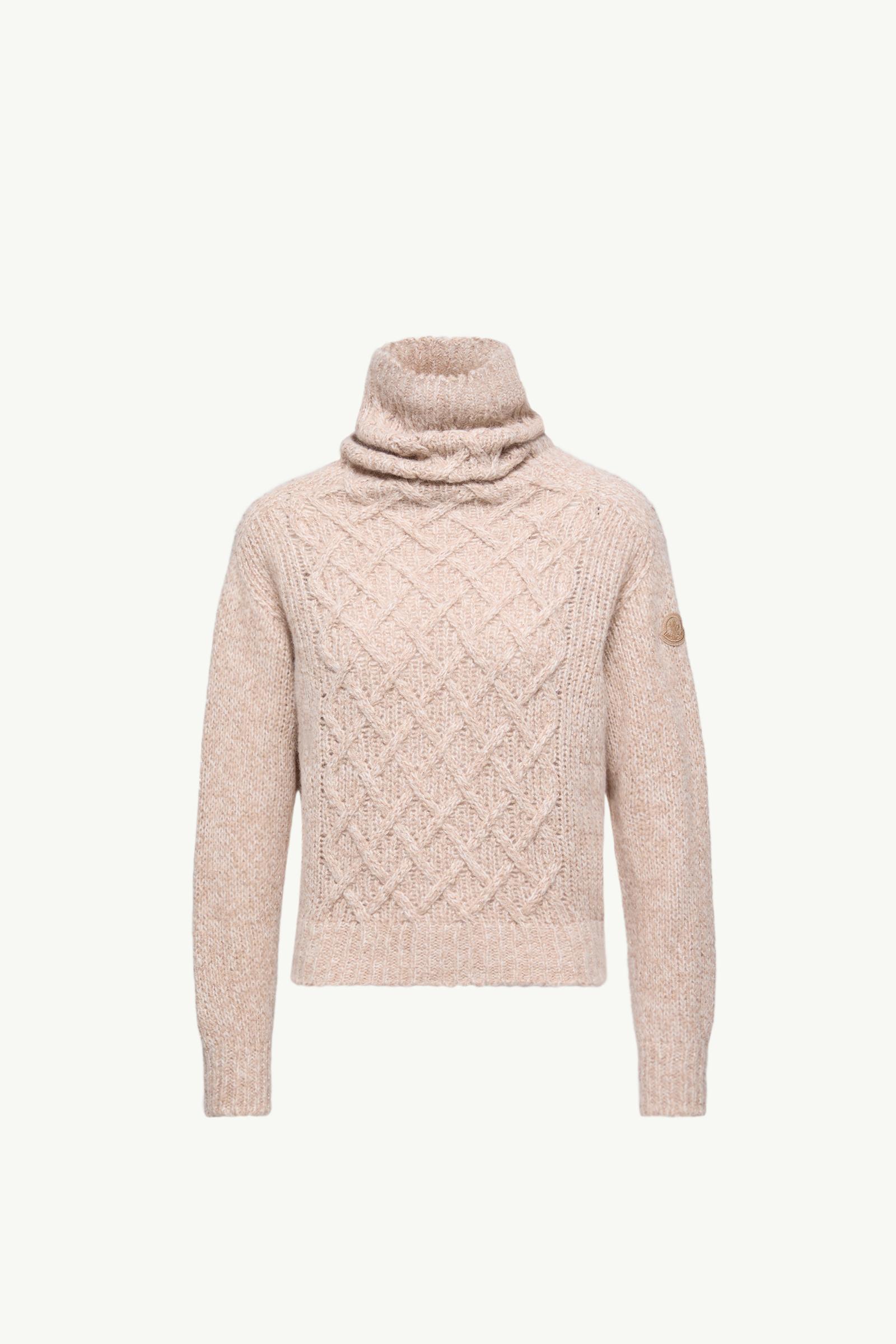 MONCLER カシミヤ混 ベージュ ニットセーター サイズM 美品 【公式通販】