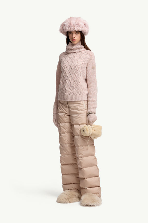 Alpaca Blend Polo Neck Jumper Women Rose Pink Moncler 0