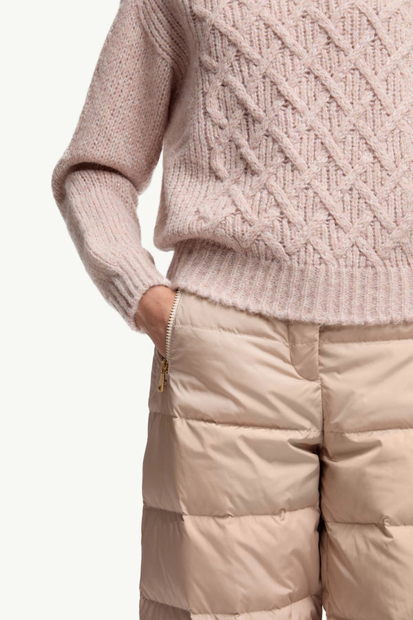Alpaca Blend Polo Neck Jumper Women Rose Pink Moncler 5