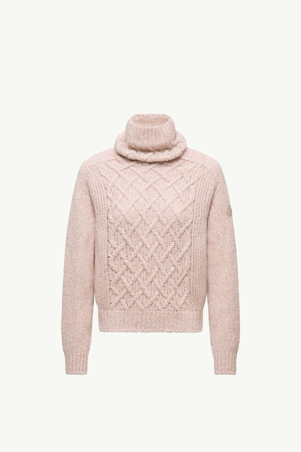 Alpaca Blend Polo Neck Jumper Women Rose Pink Moncler 2