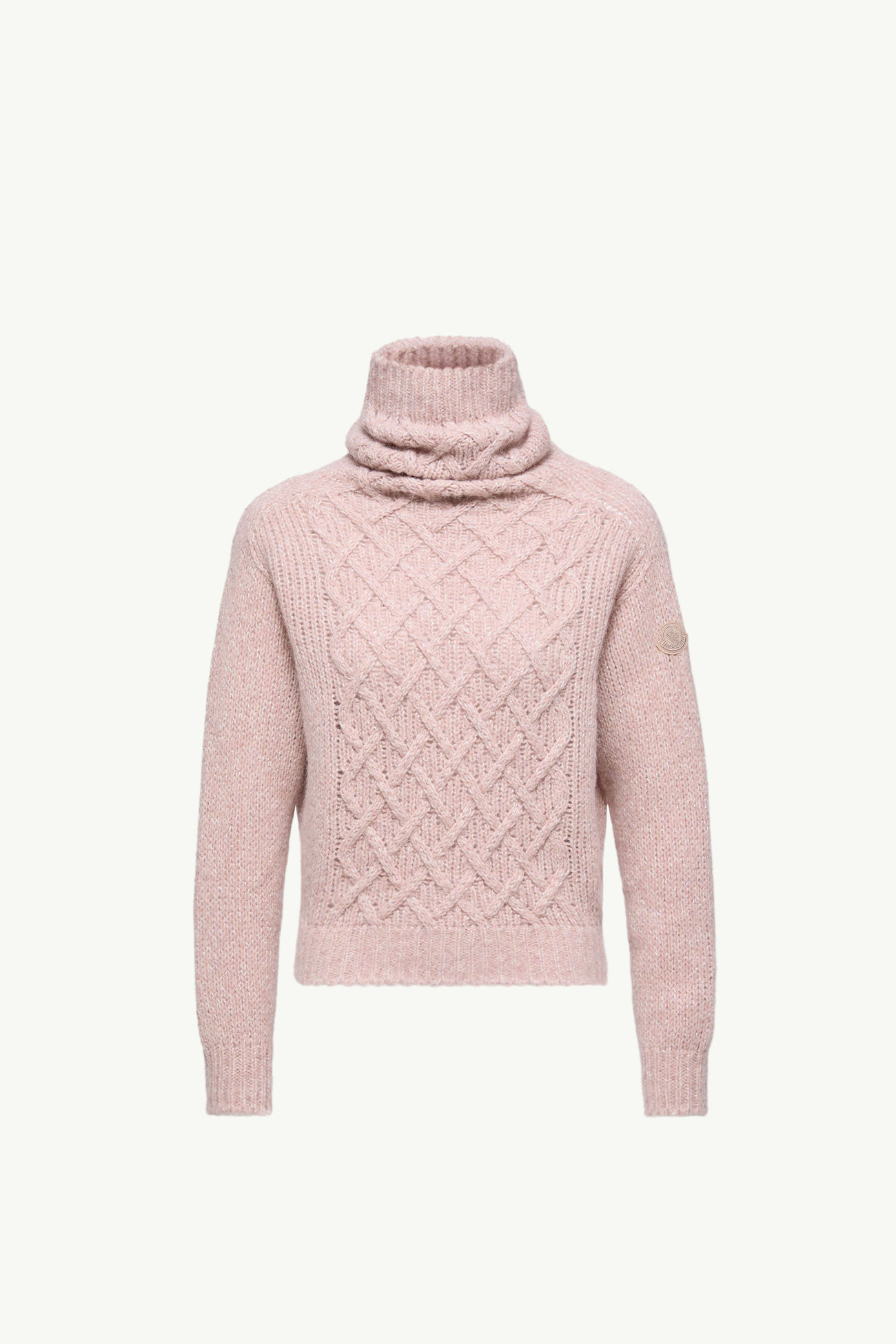 Alpaca Blend Turtleneck Sweater Women Rose Pink Moncler 2