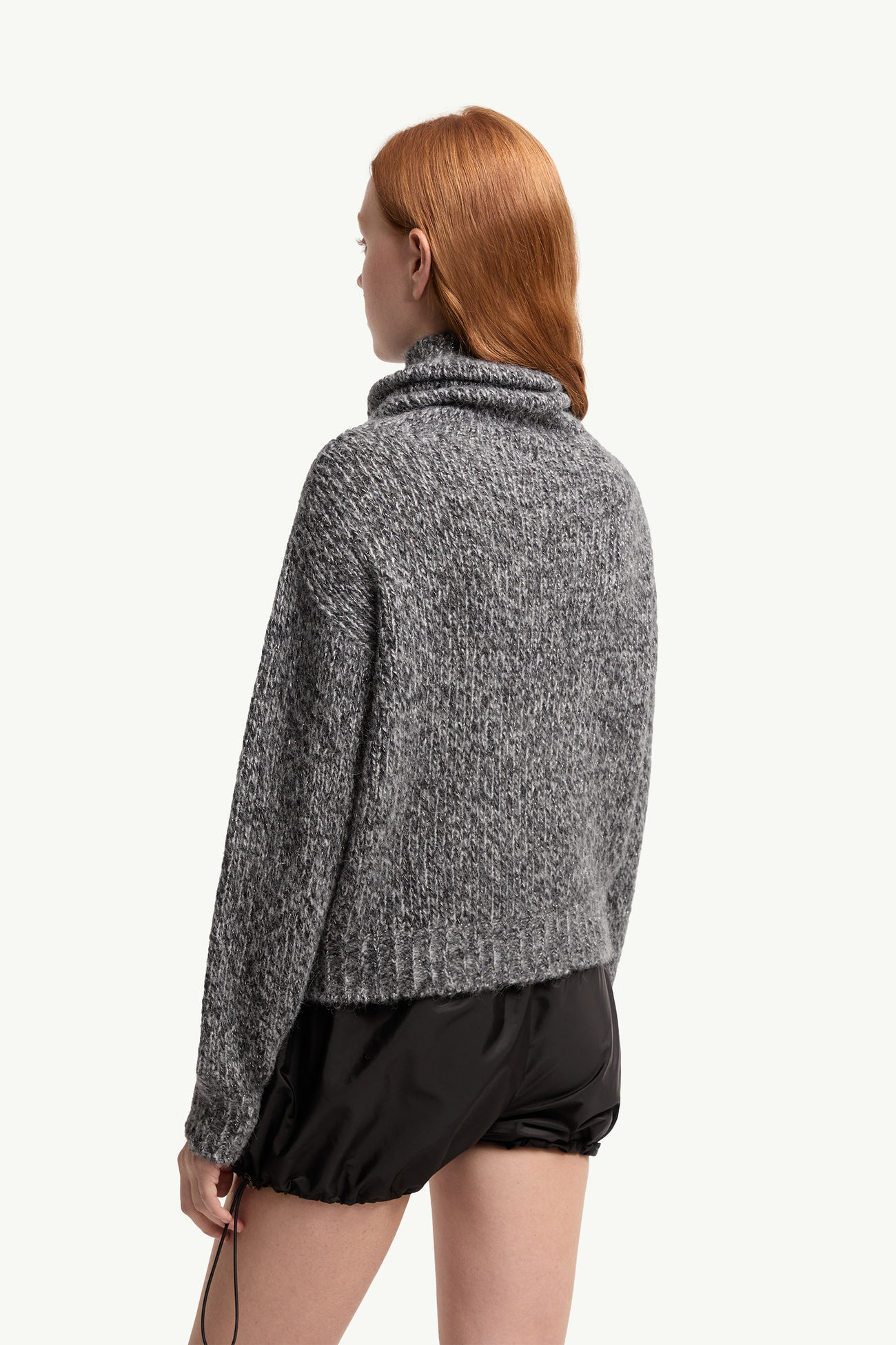 Pull à col roulé en alpaga mélangé Femmes Gris foncé Moncler 4