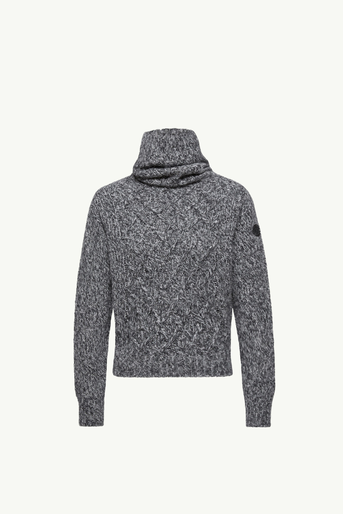 Alpaca Blend Polo Neck Jumper Women Dark Gray Moncler 2