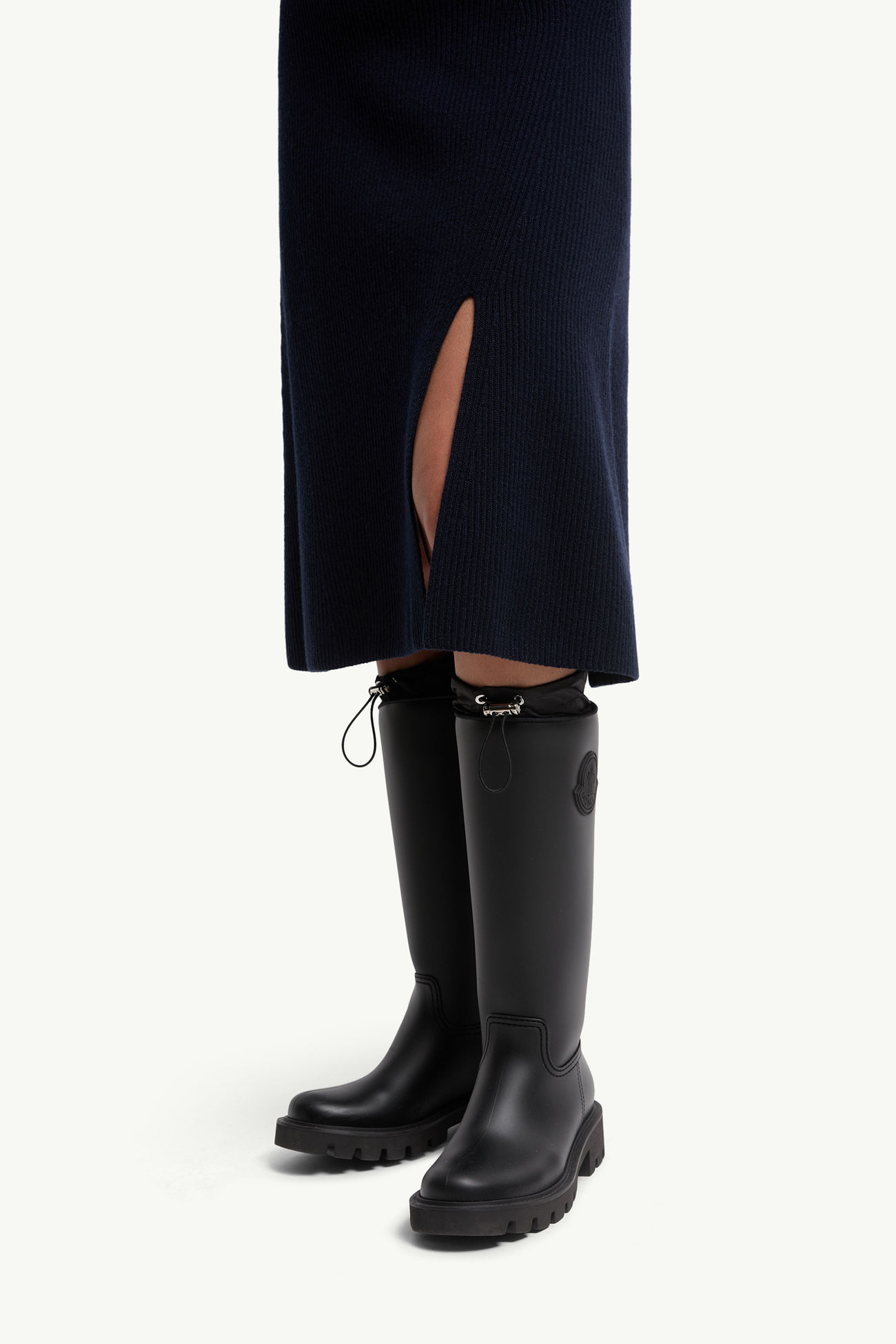 Midirock aus Wolle und Kaschmir Damen Dunkelblau Moncler 1