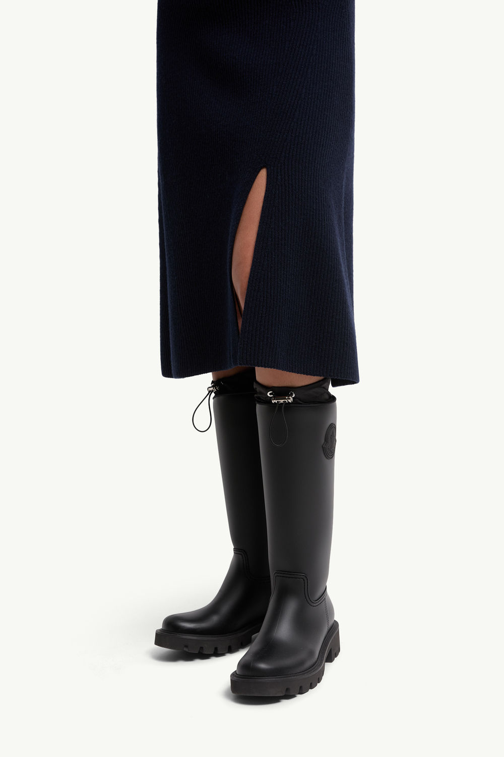 Wool & Cashmere Midi Skirt Women Dark Blue Moncler 1