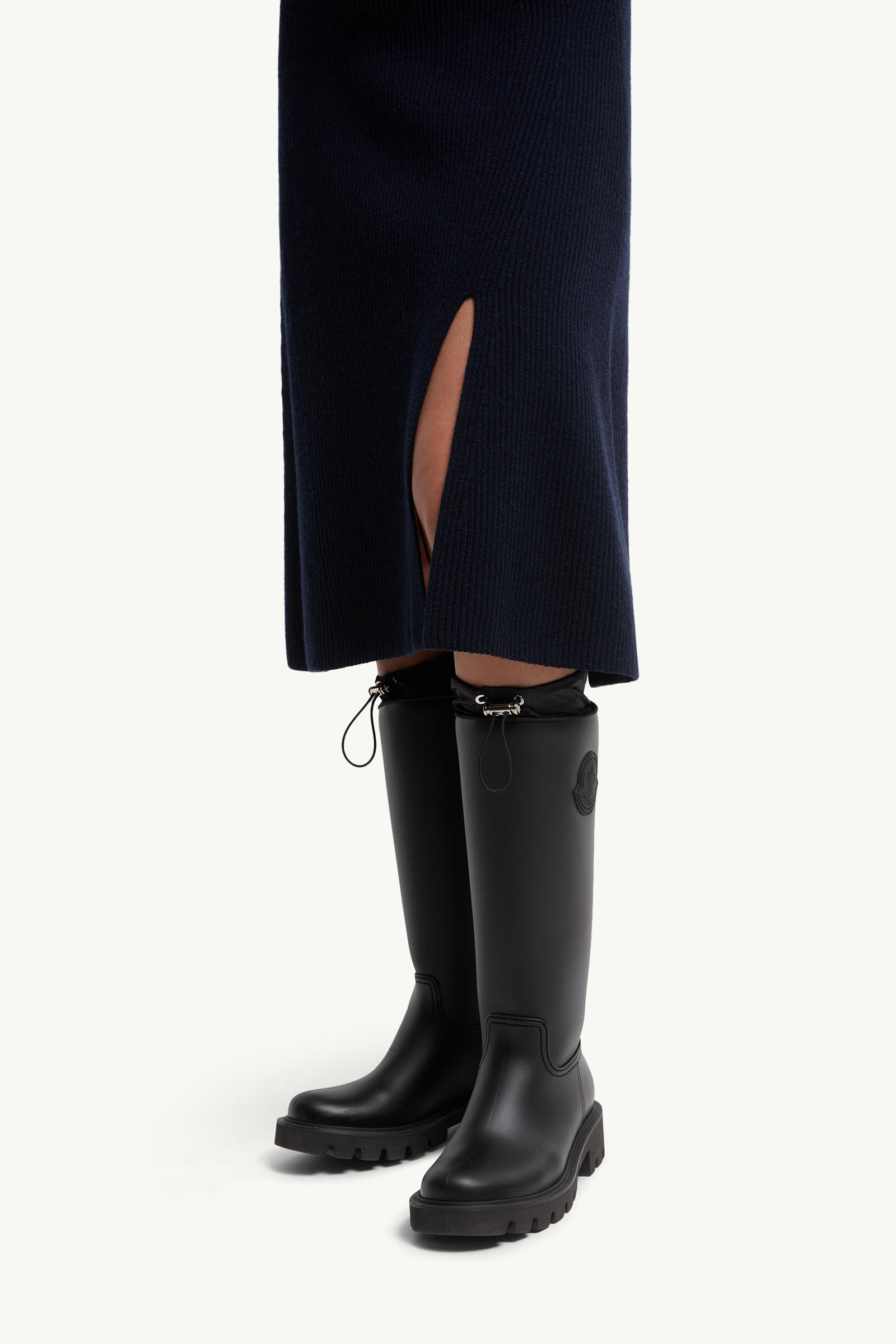 Wool & Cashmere Midi Skirt Women Dark Blue Moncler 1