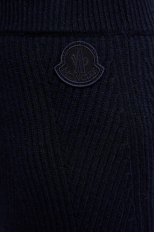 Wool & Cashmere Midi Skirt Women Dark Blue Moncler 5