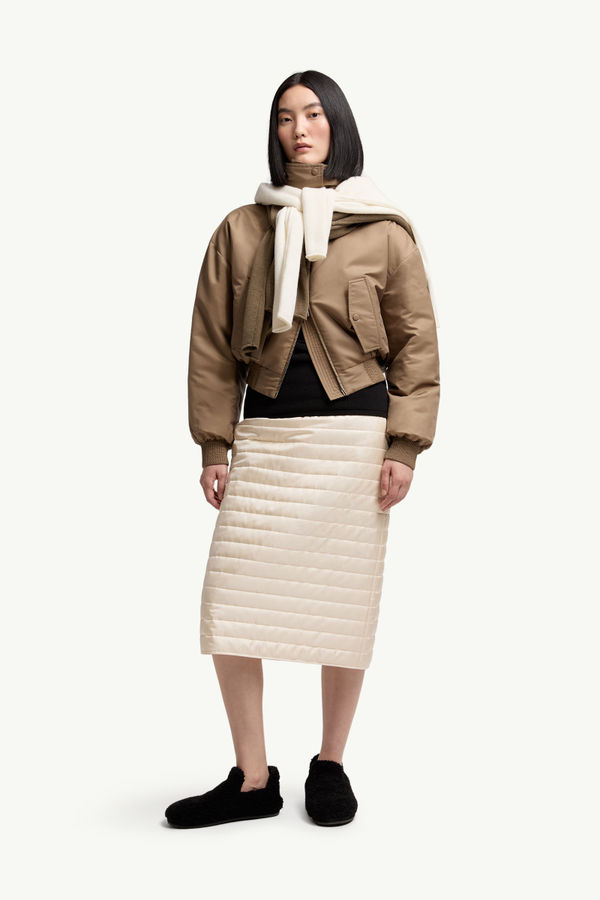 Moncler + 邱昊Chao羽絨飛行員外套 女士 駱駝米色 Moncler 0