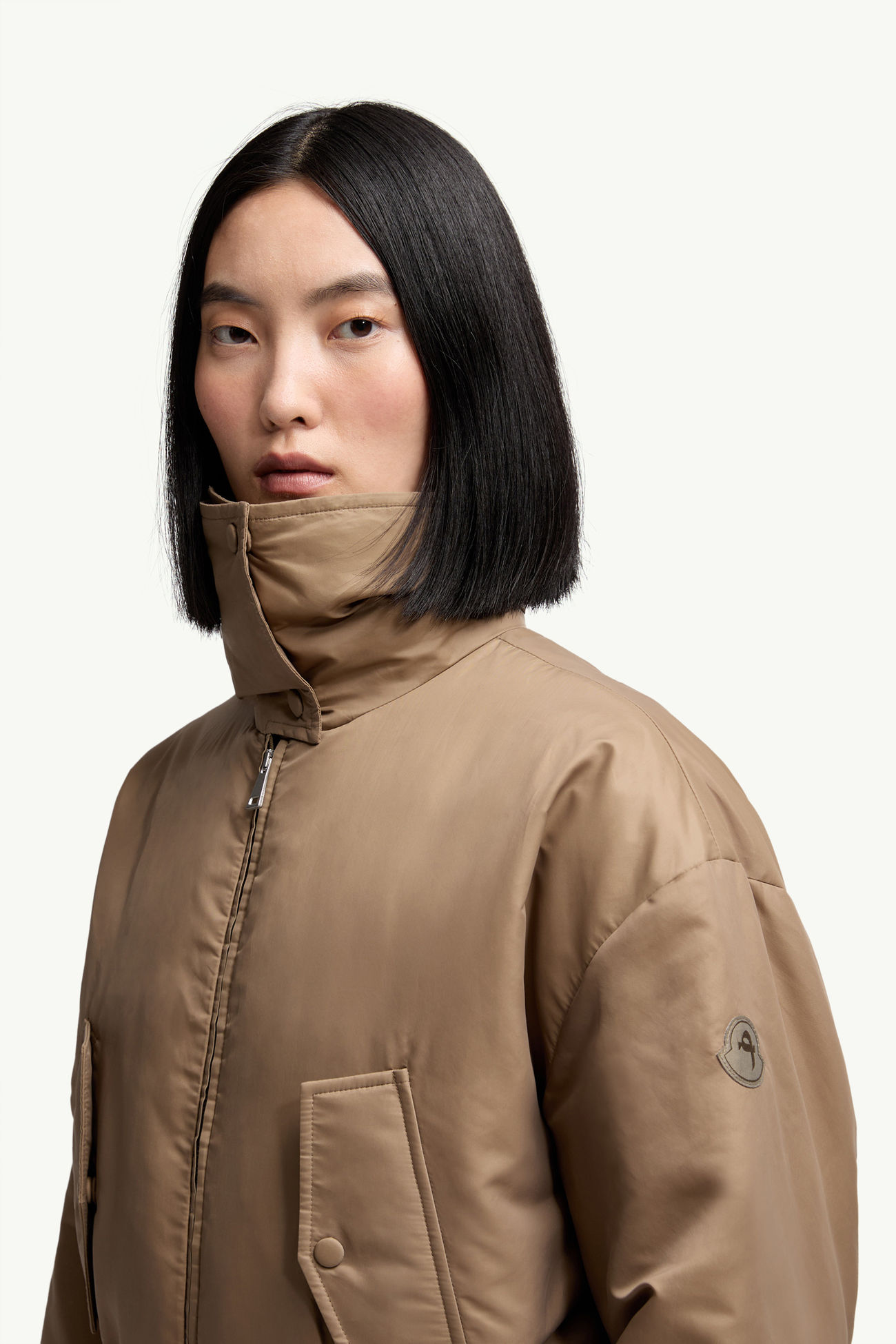 Moncler + 邱昊Chao羽絨飛行員外套 女士 駱駝米色 Moncler 1