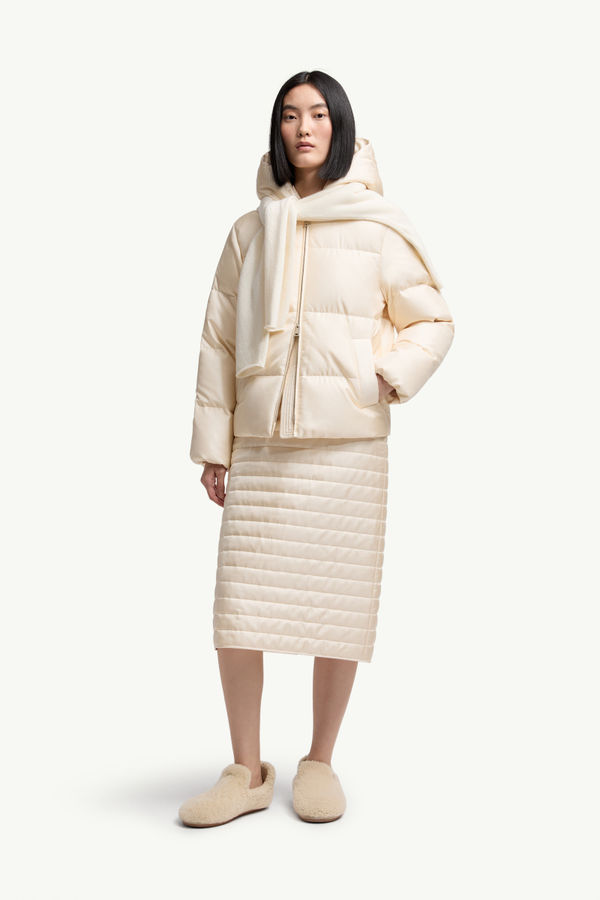 Moncler + 邱昊Duan連帽短身羽絨外套 女士 象牙白色 Moncler 0