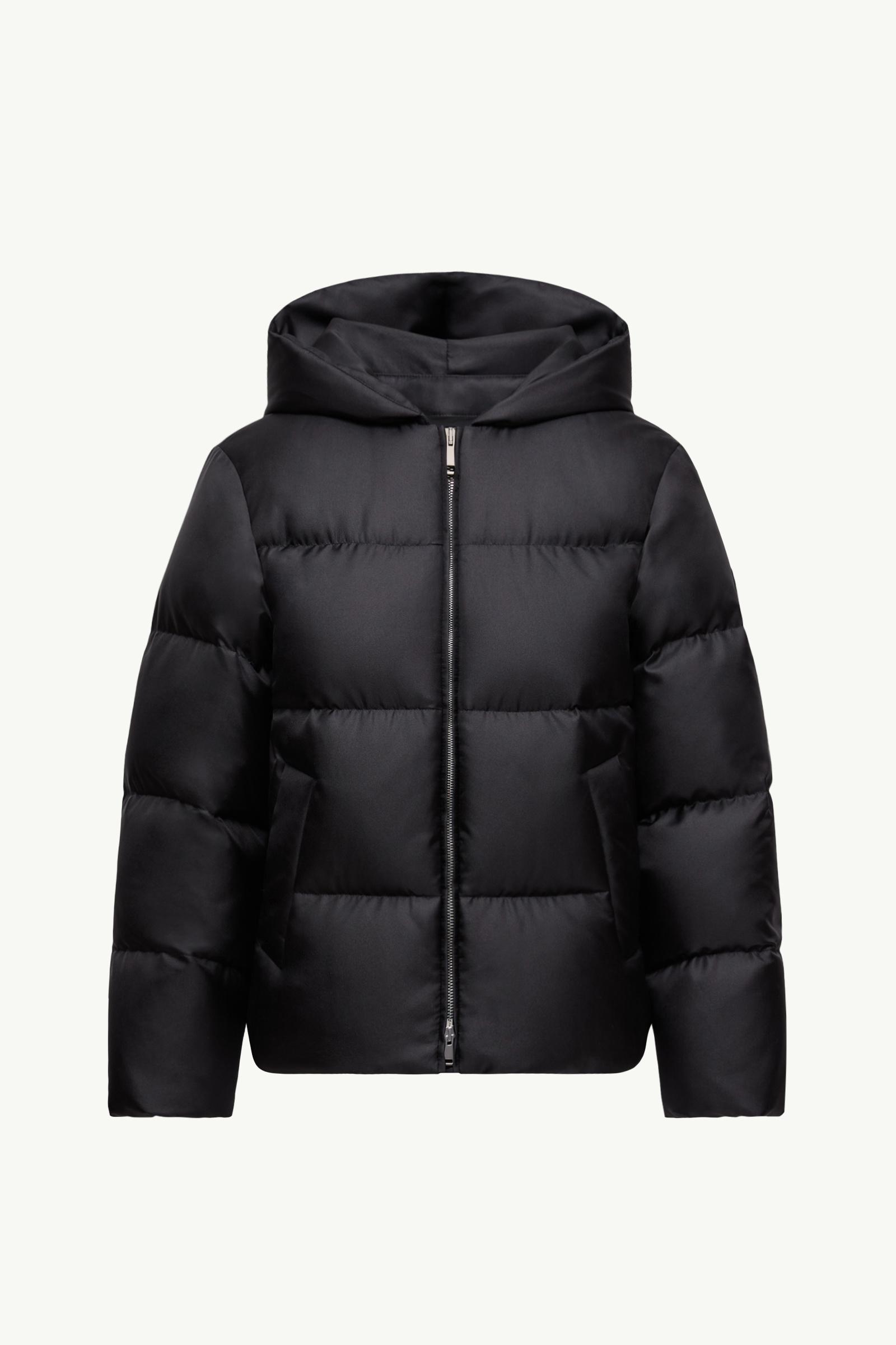 Moncler + Qiu Hao Duan Hooded Short Down Jacket Women Black Moncler