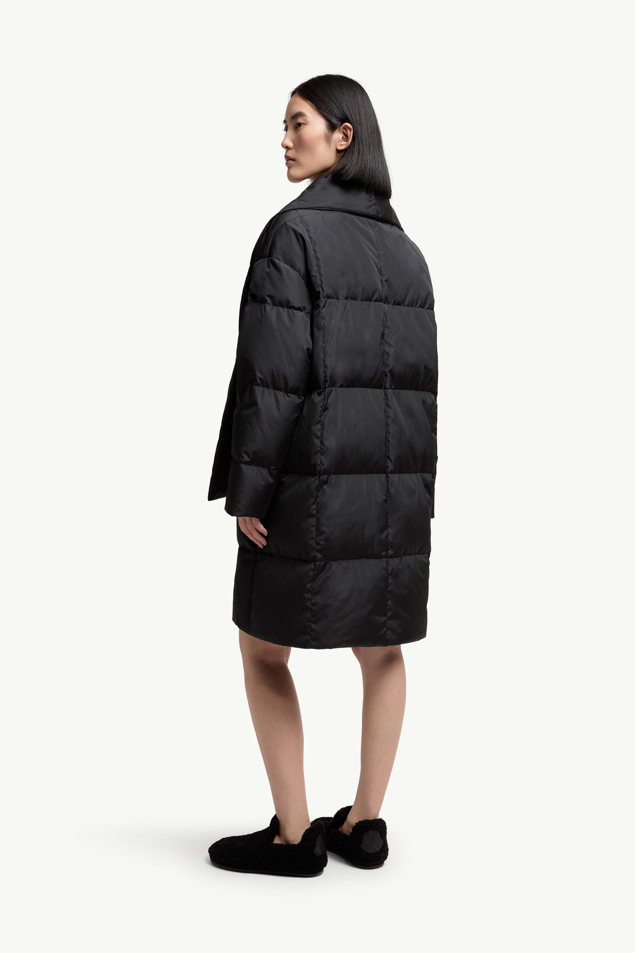 Doudoune longue Gaoya Moncler + Qiu Hao Femmes Noir Moncler 4
