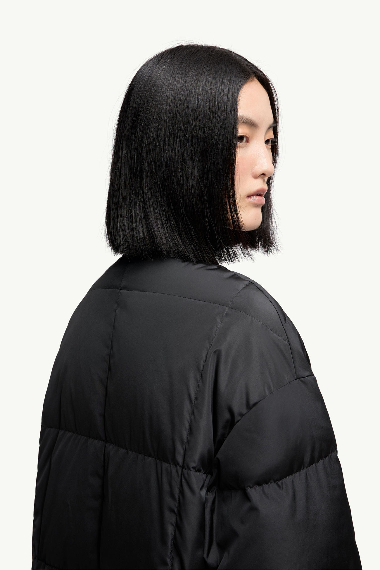 Doudoune longue Gaoya Moncler + Qiu Hao Femmes Noir Moncler 6