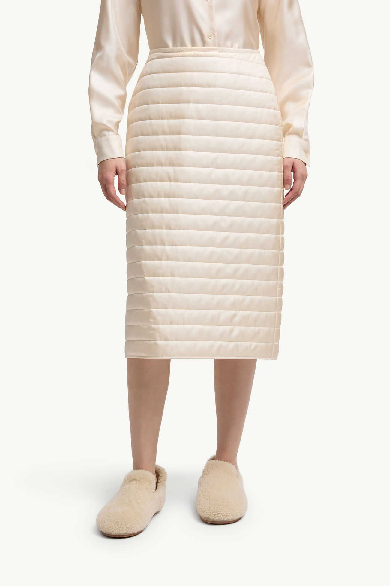 Moncler + Qiu Hao女士加衬中长半身裙 女士 象牙白 Moncler 3