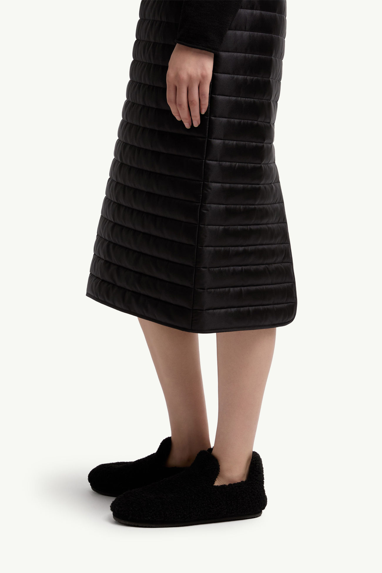 Jupe midi matelassée Moncler + Qiu Hao Femmes Noir Moncler 1