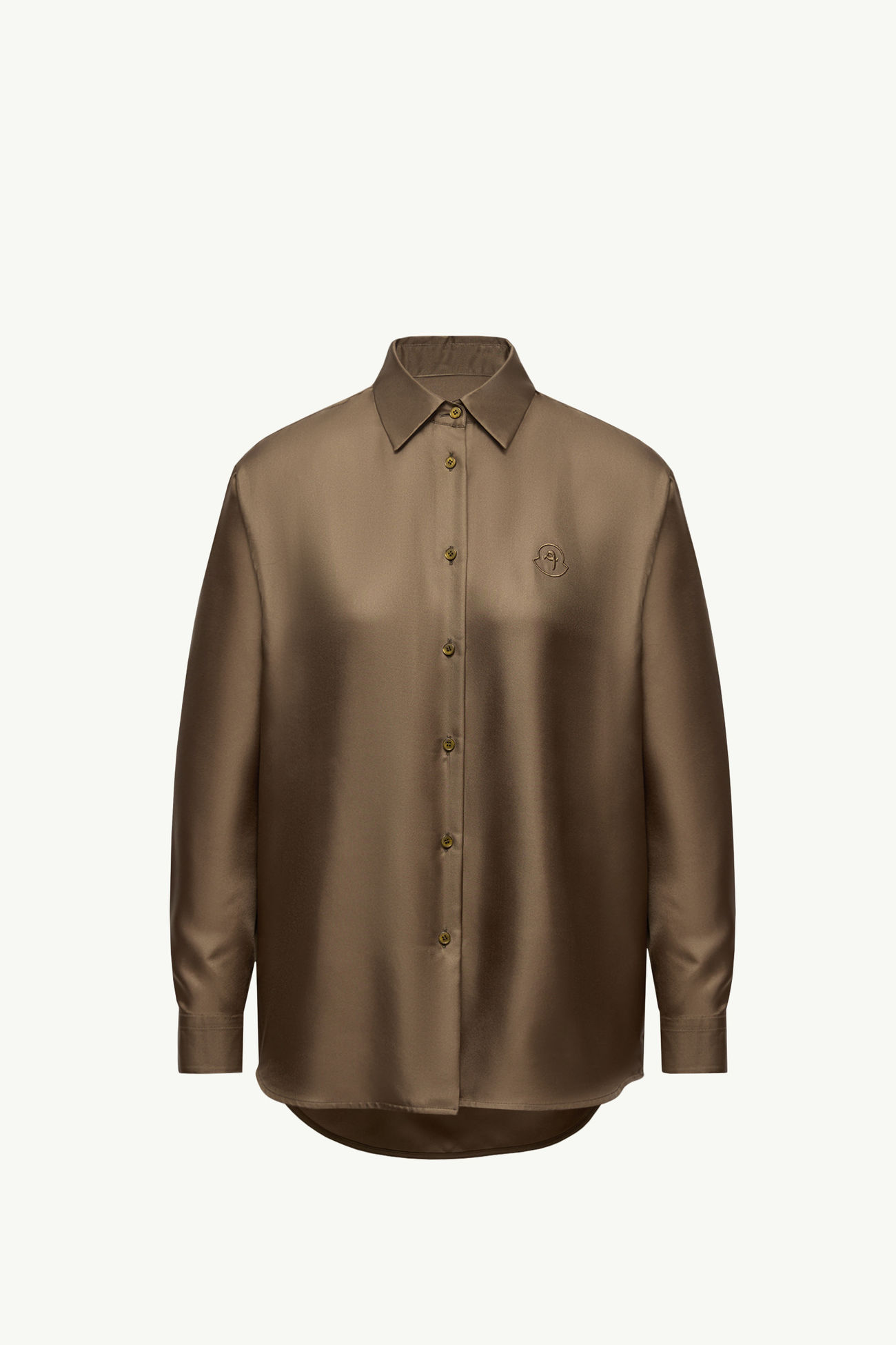 Moncler + Qiu Hao Long Sleeve Shirt Women Olive Green Moncler 2