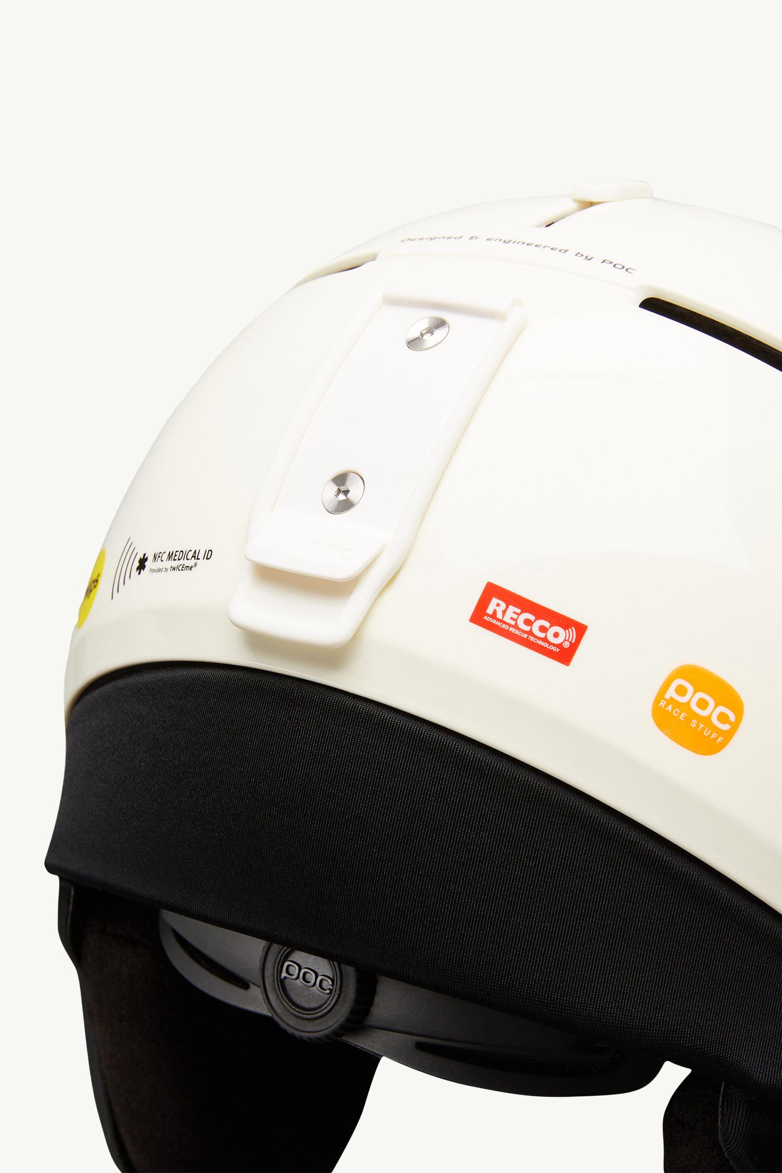 Logo Ski Helmet White Ivory Moncler 3