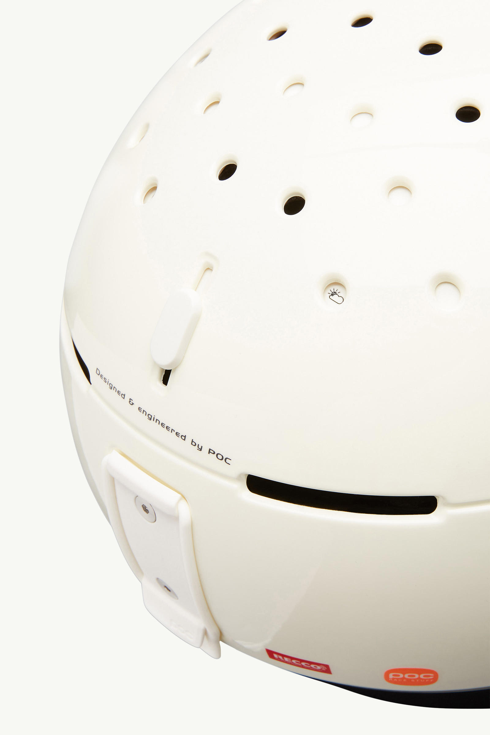 Logo Ski Helmet White Ivory Moncler 5