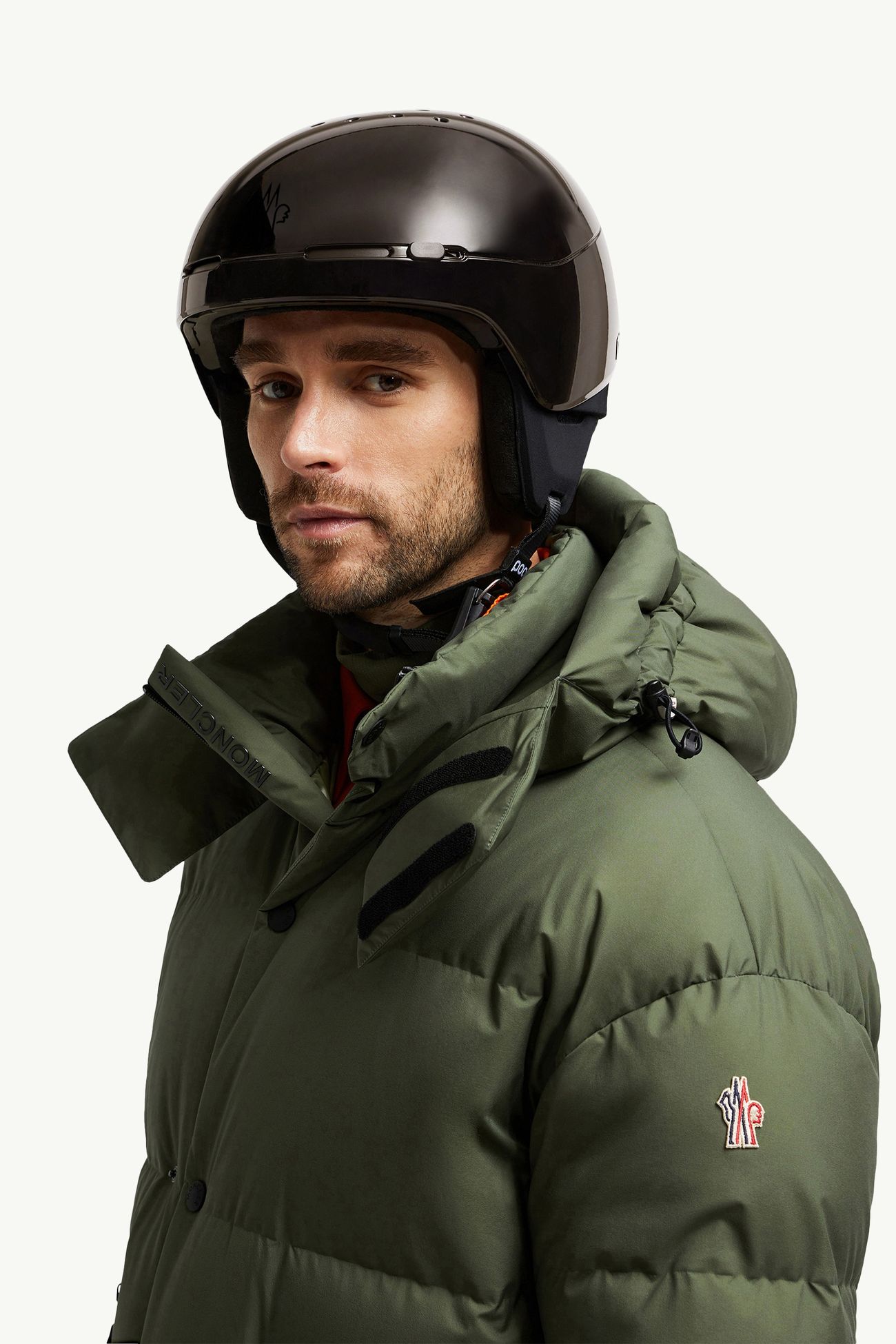 Casque de ski à logo Beige Moncler 1