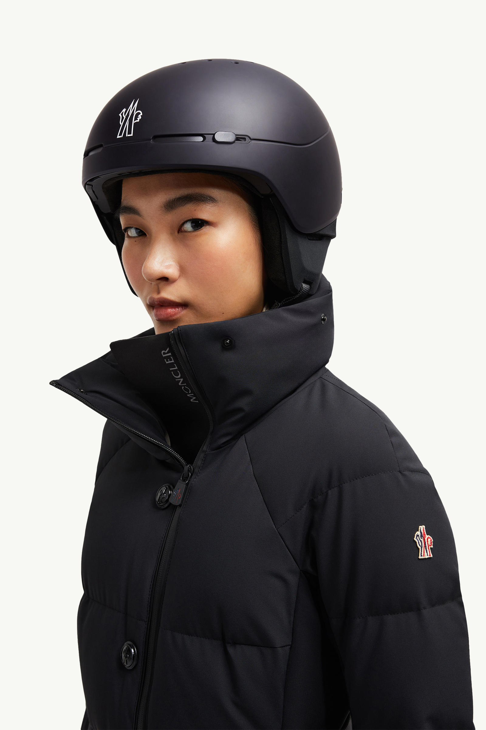Logo Ski Helmet Black Moncler 7