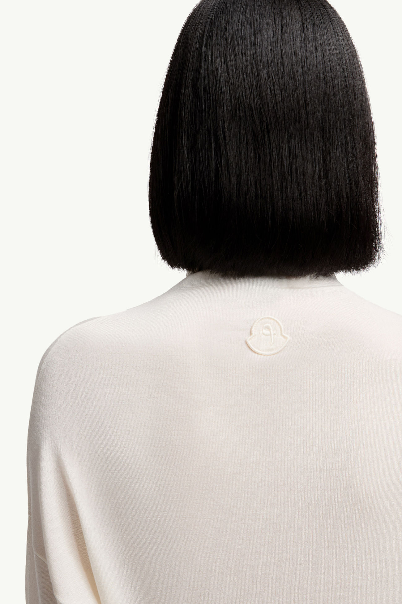 Pull à col roulé en laine et soie Moncler + Qiu Hao Femmes Blanc Moncler 5