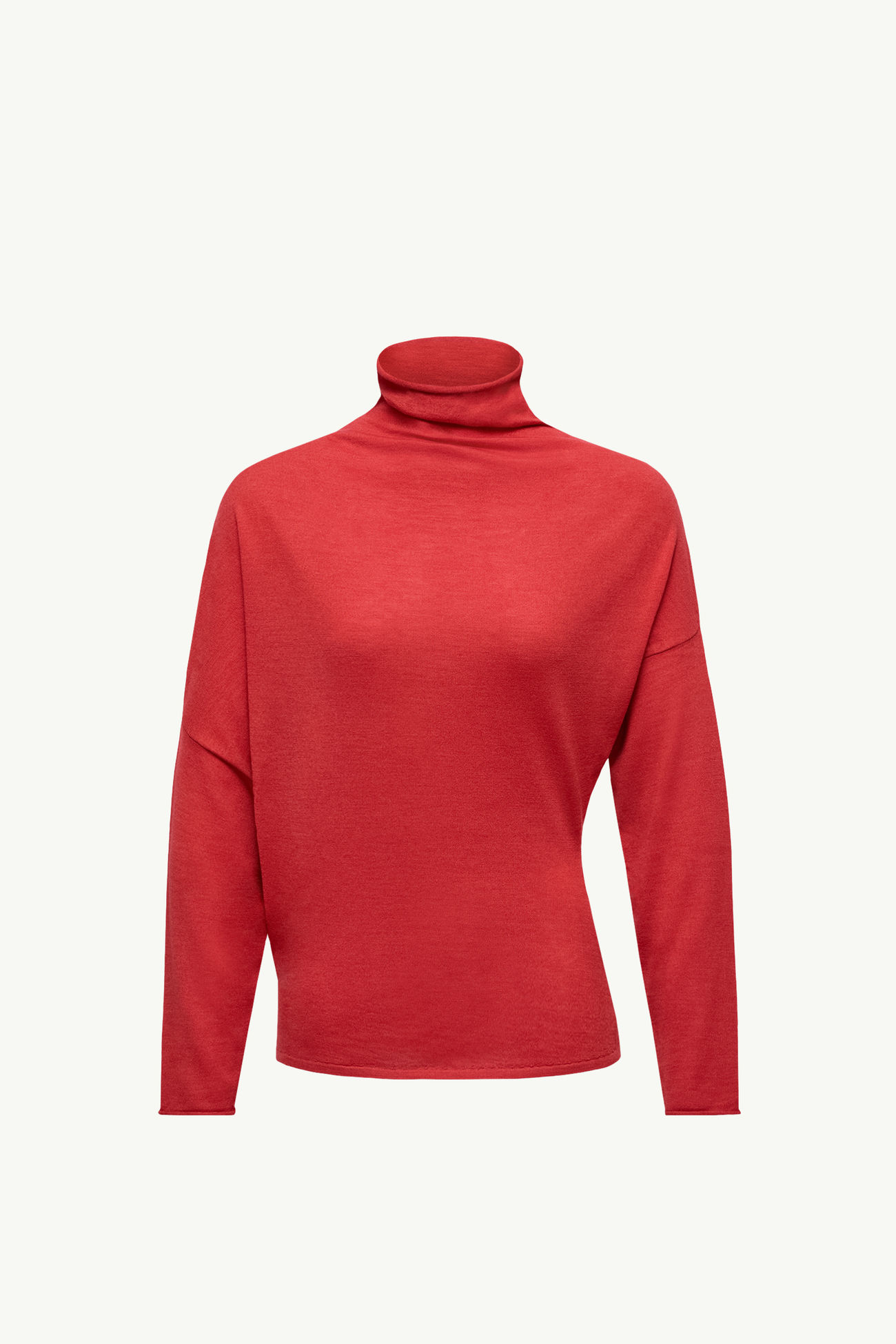 Maglione dolcevita in lana e seta Moncler + Qiu Hao Donna Rosso Moncler 2