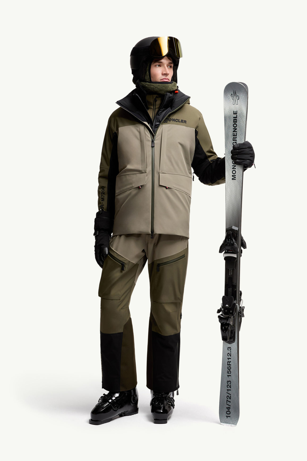 Vallatscha男士连帽羽绒滑雪夹克外套 男士 橄榄绿 Moncler 0