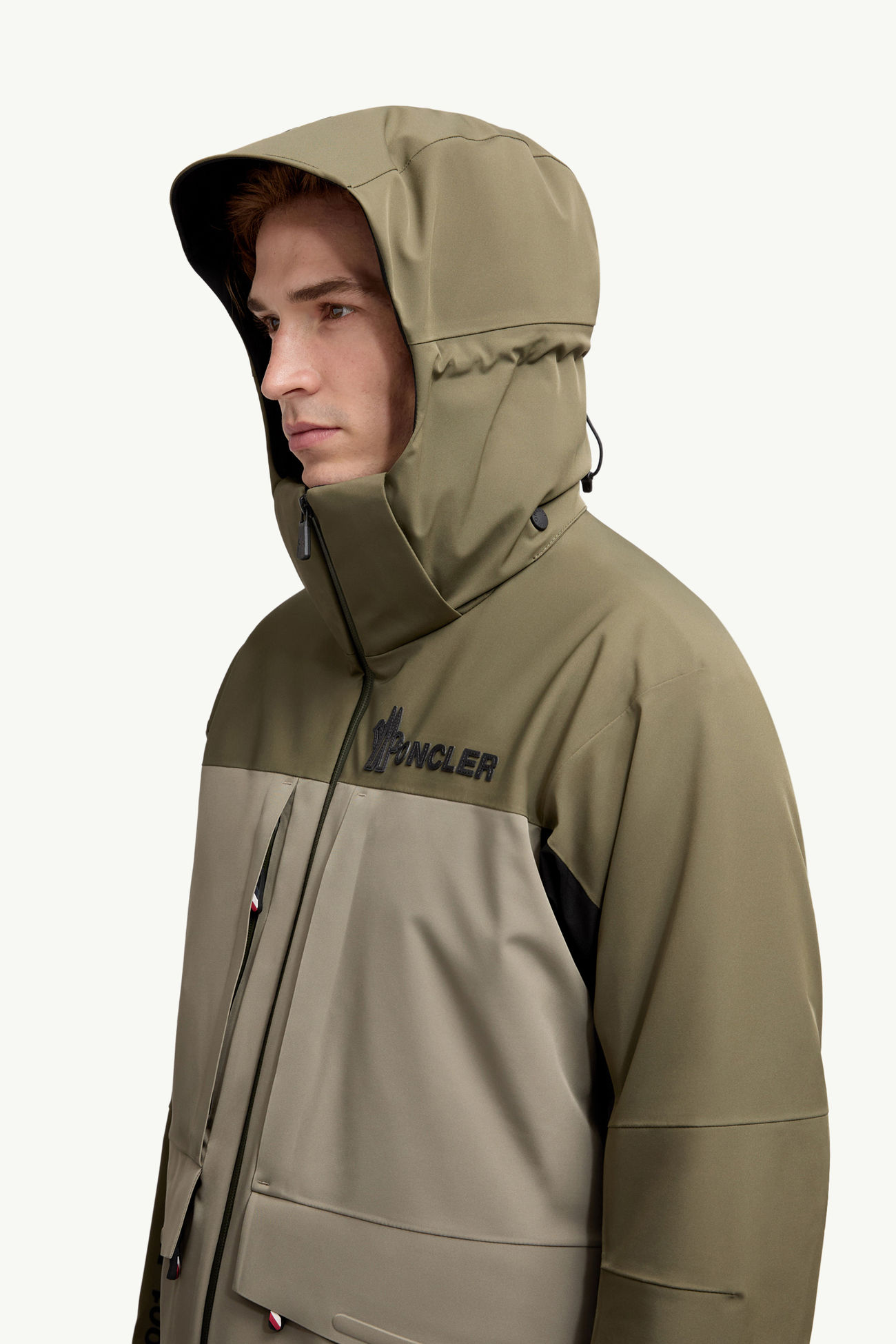 Vallatscha Daunen-Skijacke mit Kapuze Herren Olivgrün Moncler 1