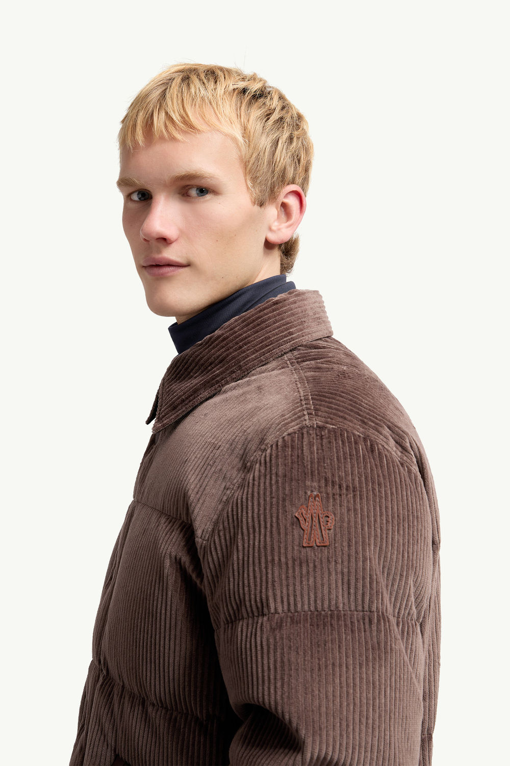 Elgon Corduroy Down Ski Jacket Men Brown Moncler 1