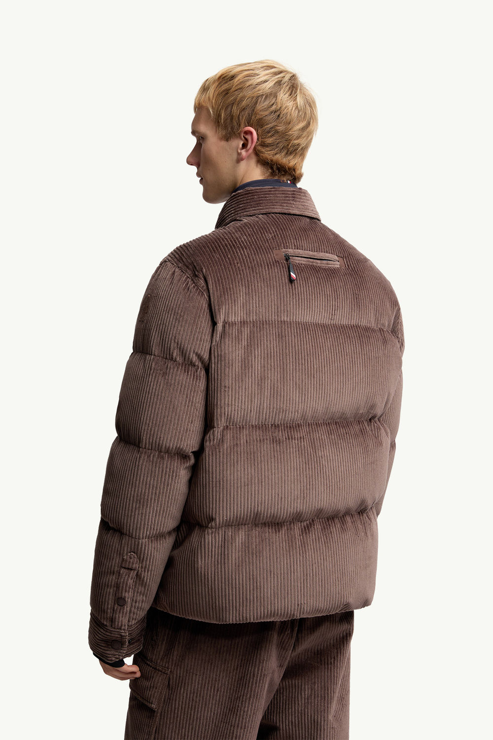 Elgon Corduroy Down Ski Jacket Men Brown Moncler 4