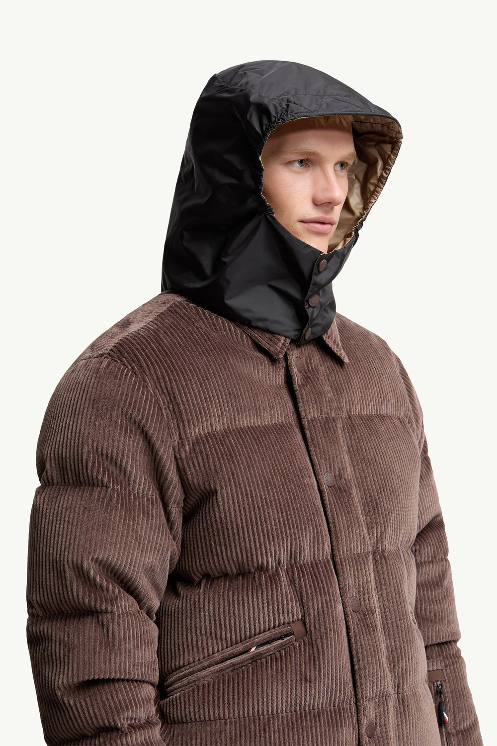 Elgon Corduroy Down Ski Jacket Men Brown Moncler 6