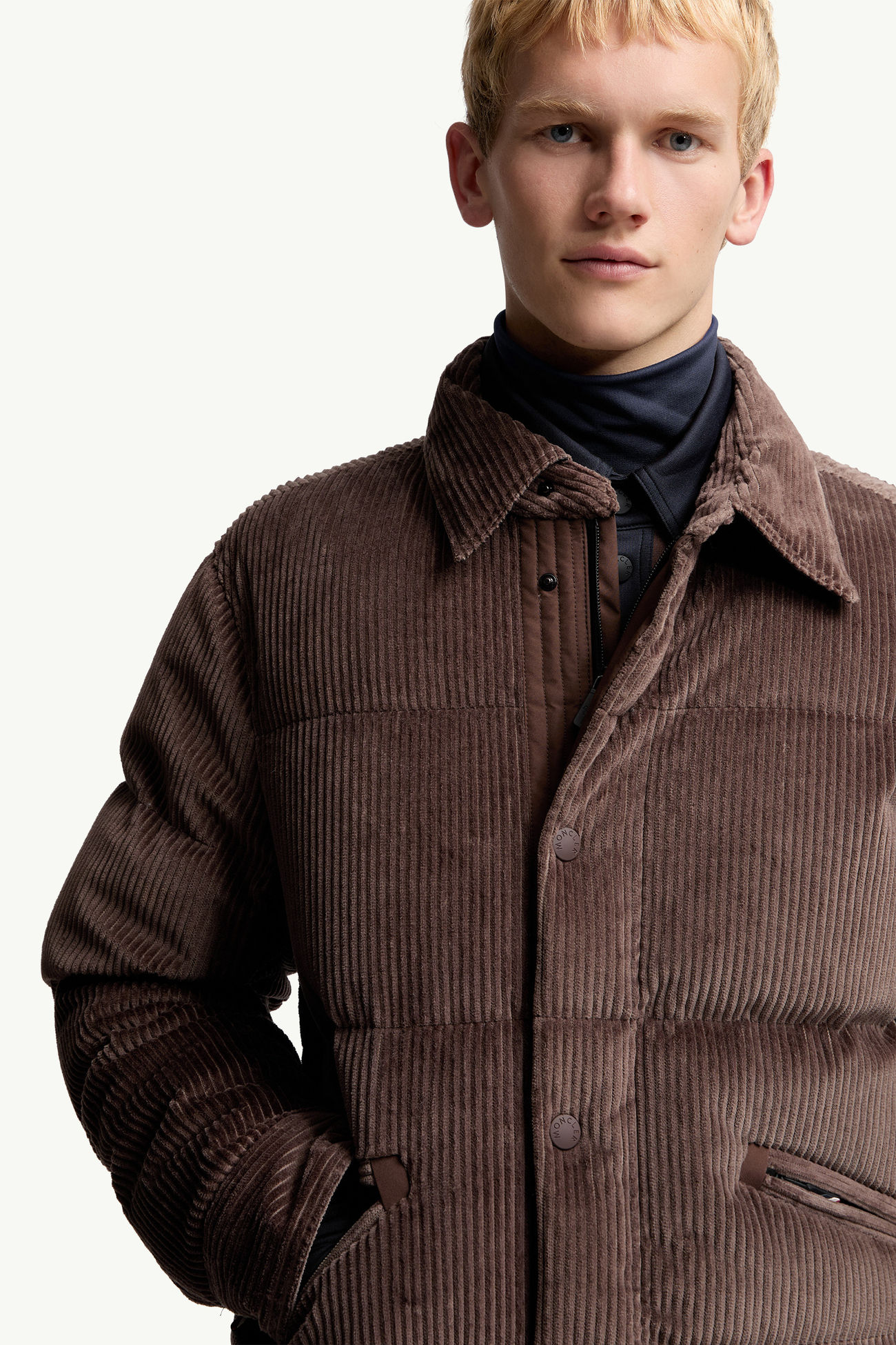 Elgon Corduroy Insulated Ski Jacket Men Brown Moncler 7