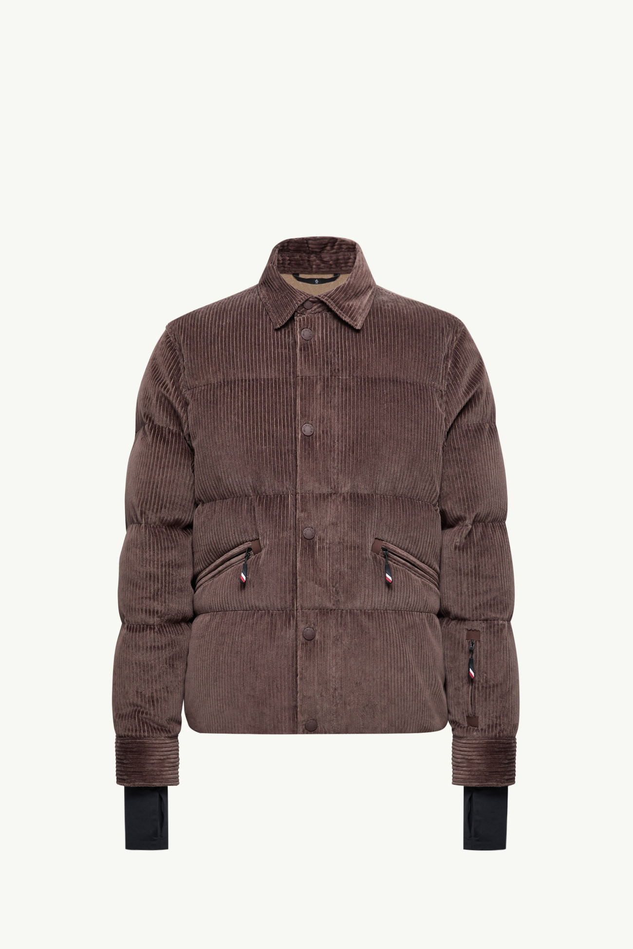 Elgon Corduroy Down Ski Jacket Men Brown Moncler 2