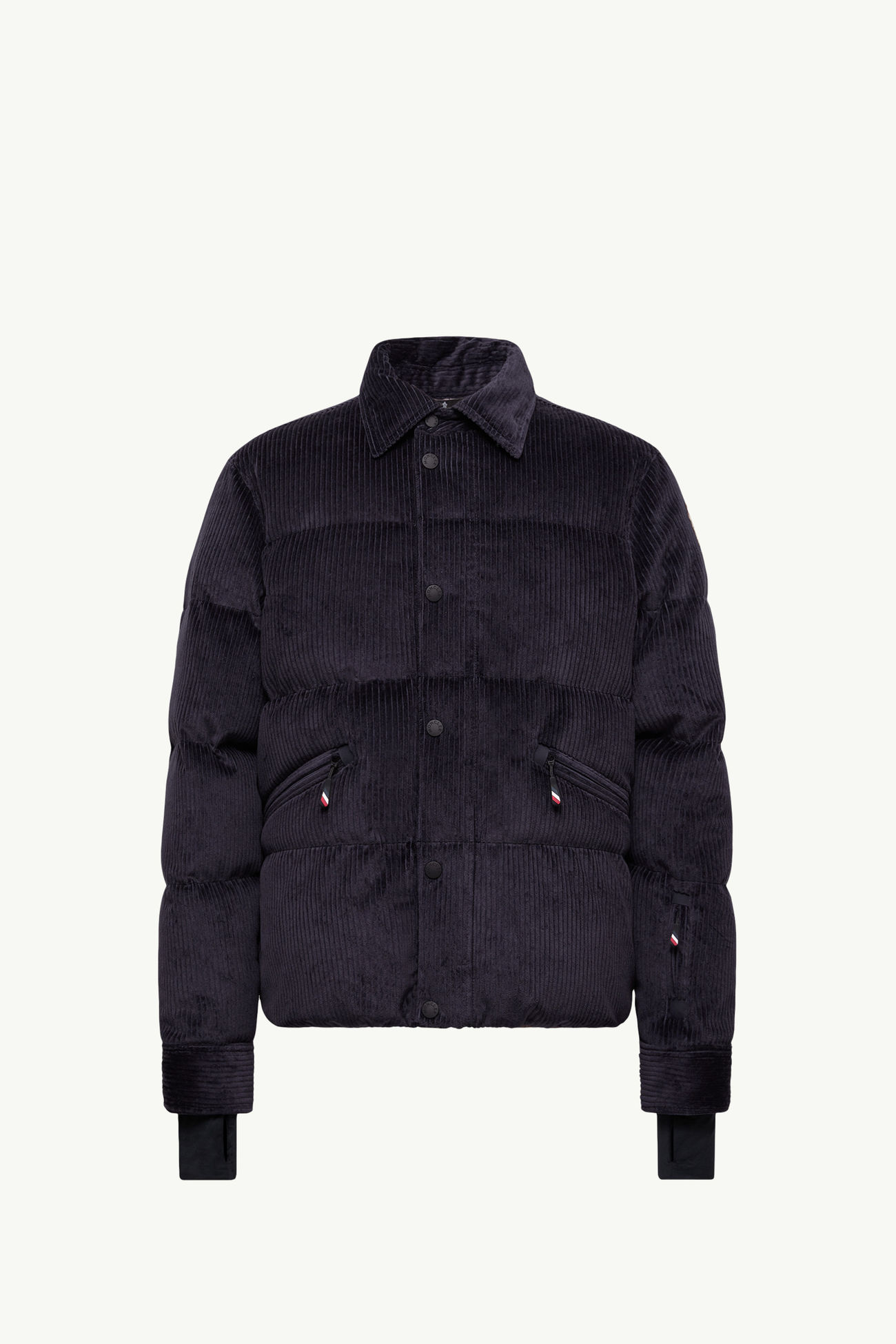 Elgon Corduroy Down Ski Jacket Men Navy Blue Moncler 2