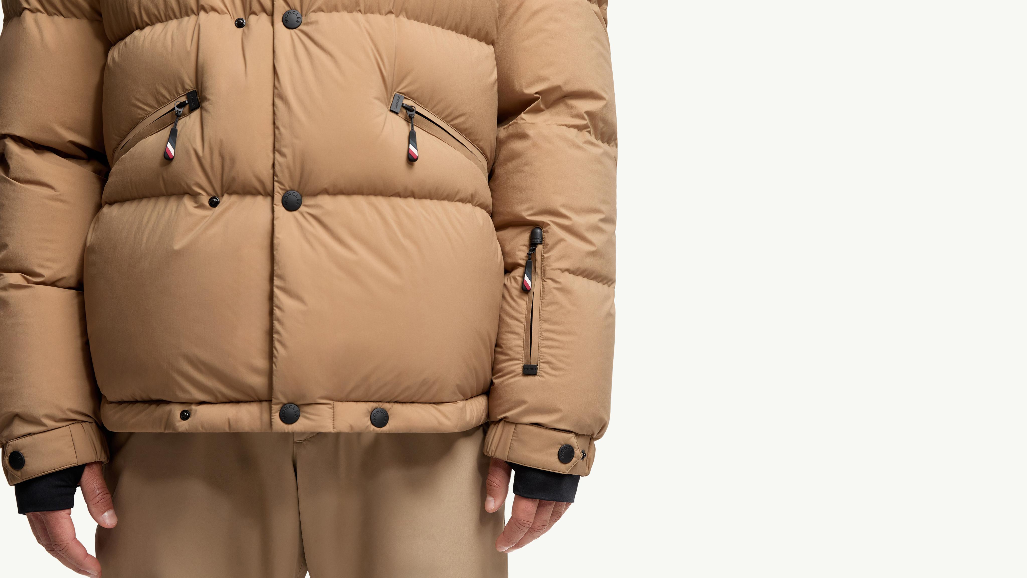 Beige Coraia Hooded Insulated Ski Jacket - Ski Jackets for Men